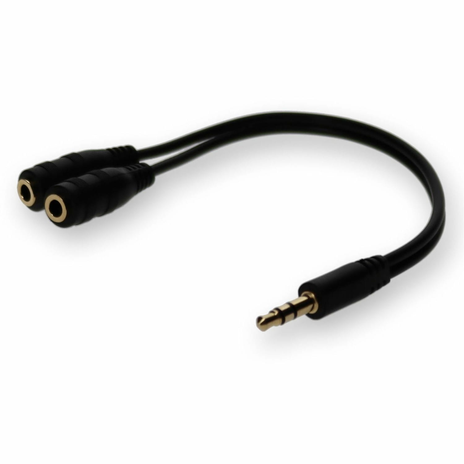 AddOn 5 Pack 8in 3.5mm Audio Splitter Cable - Audio splitter - mini-phone stereo 3.5 mm male to min - HSMFF5PK