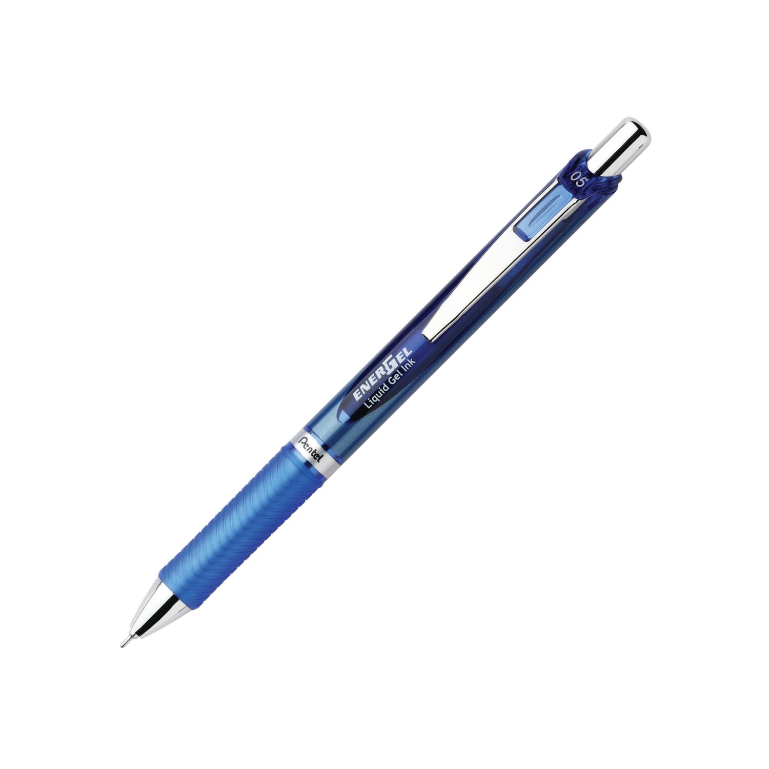 Pentel EnerGel RTX Retractable Liquid Gel Pens, Fine Point, 0.5 mm, 54% Recycled, Blue, Pack Of 12 Pens - Image 3
