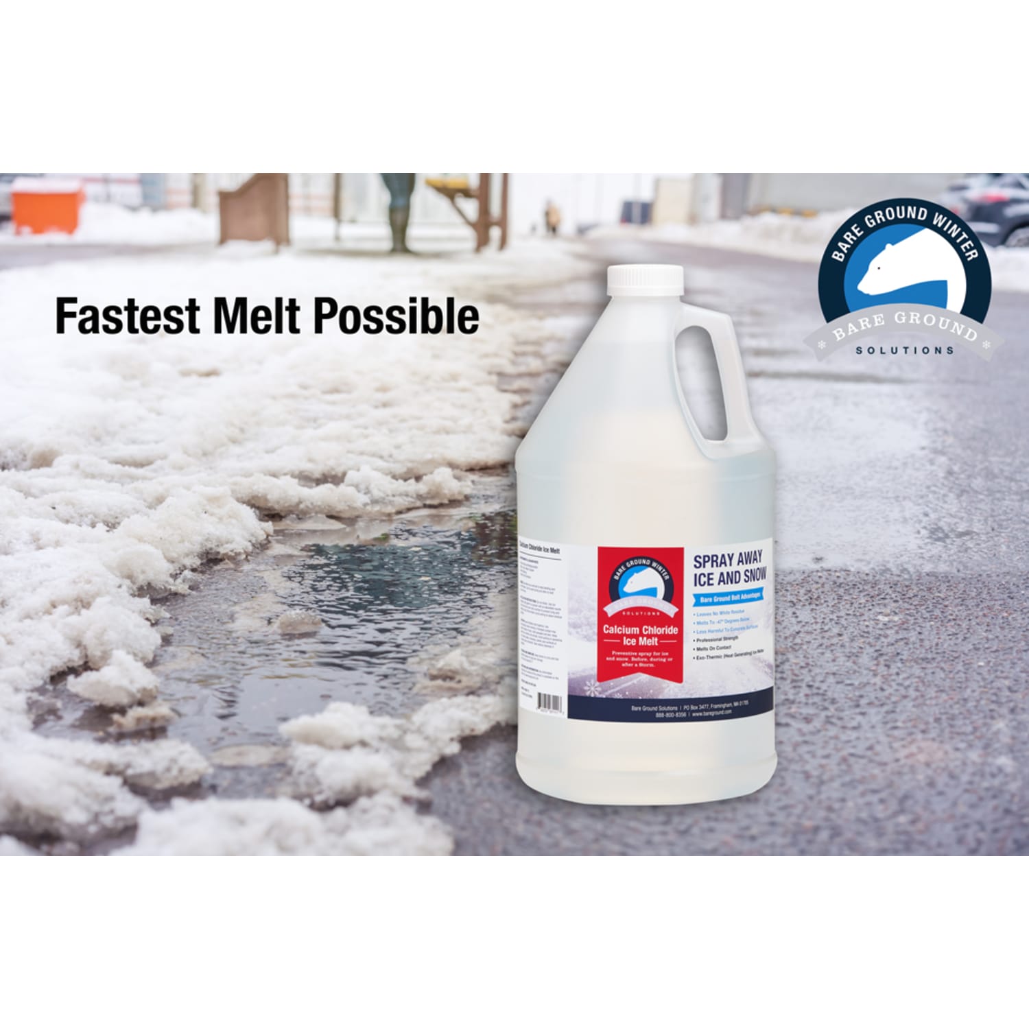 Bare Ground Liquid De-Icer, Calcium Chloride, 1 Gallon - Image 3