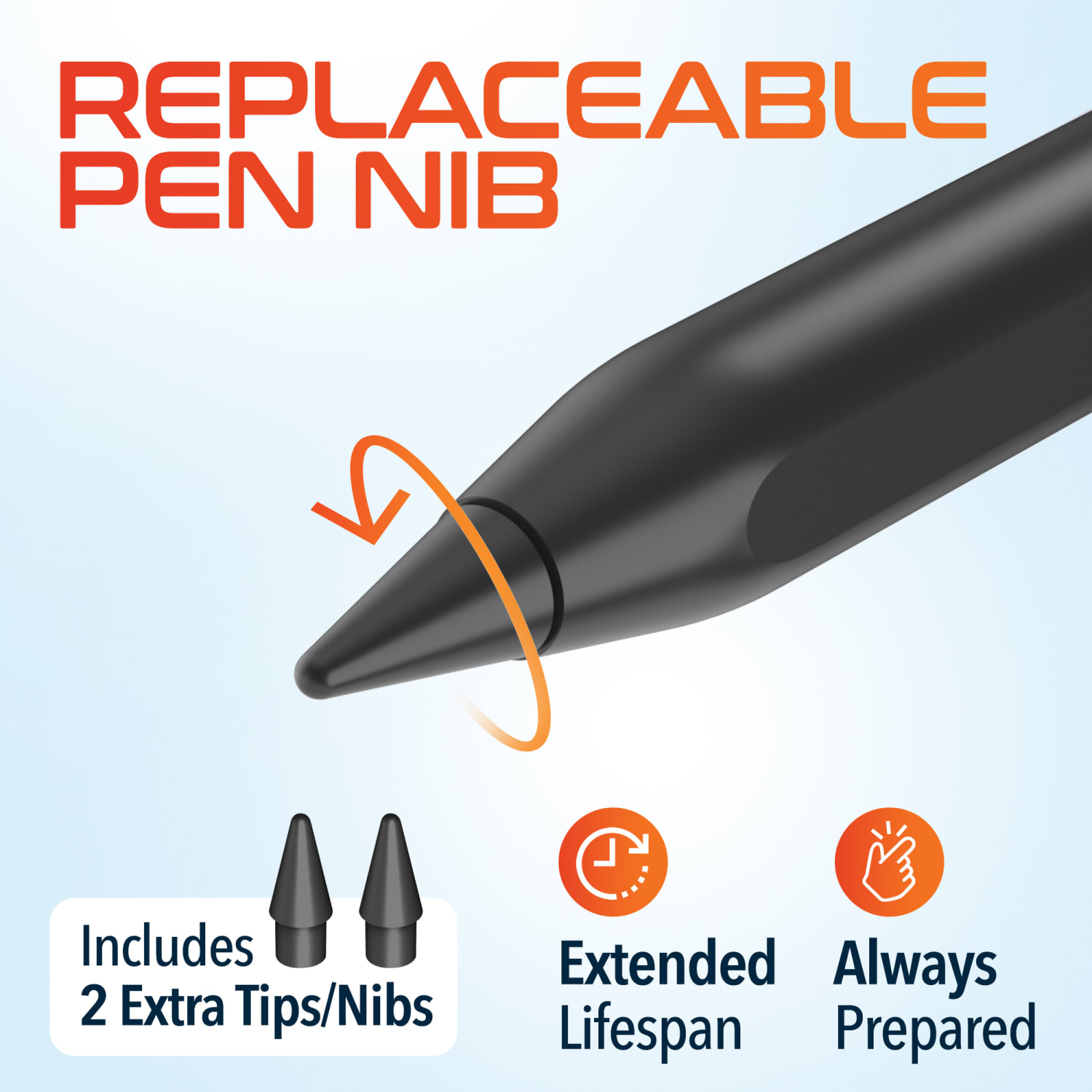 Delton DAP7 Stylus Pen, Black, Total Qty 1 - Image 3