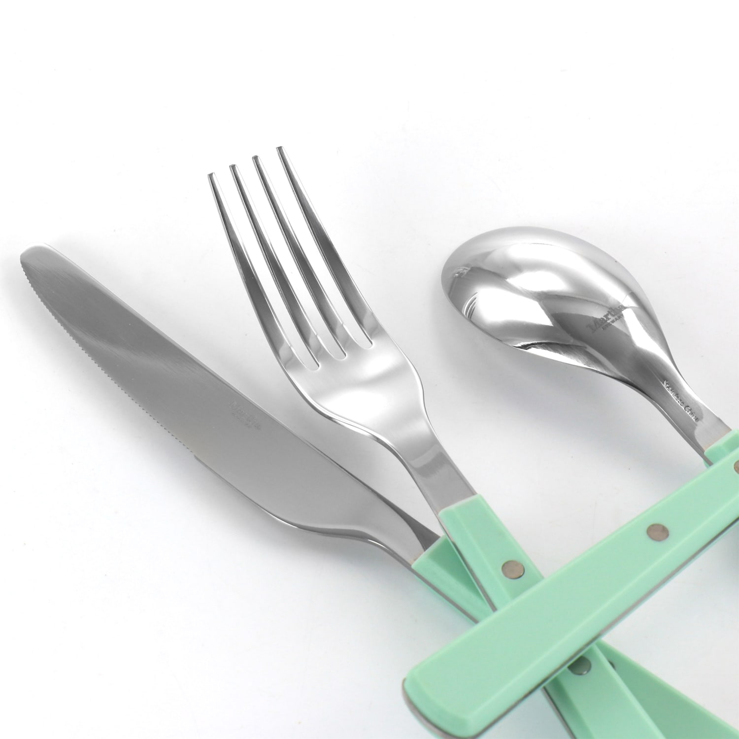 Martha Stewart Garden Cottage Stainless Steel Flatware Set, Mint - Image 6