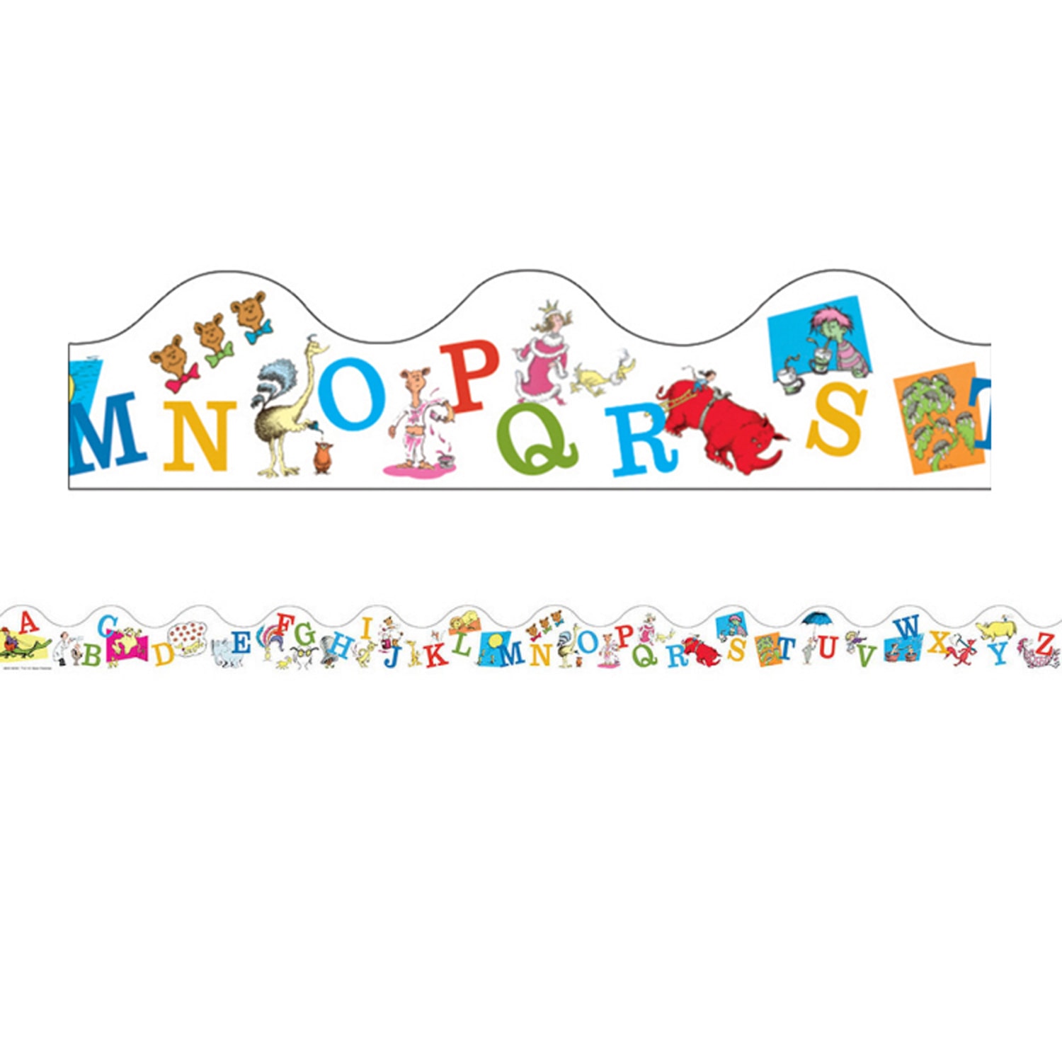 Eureka Scalloped Deco Trim Packs, 37' x 2-1/4in, Dr. Seuss ABC, Set Of 6 Packs - Image 3