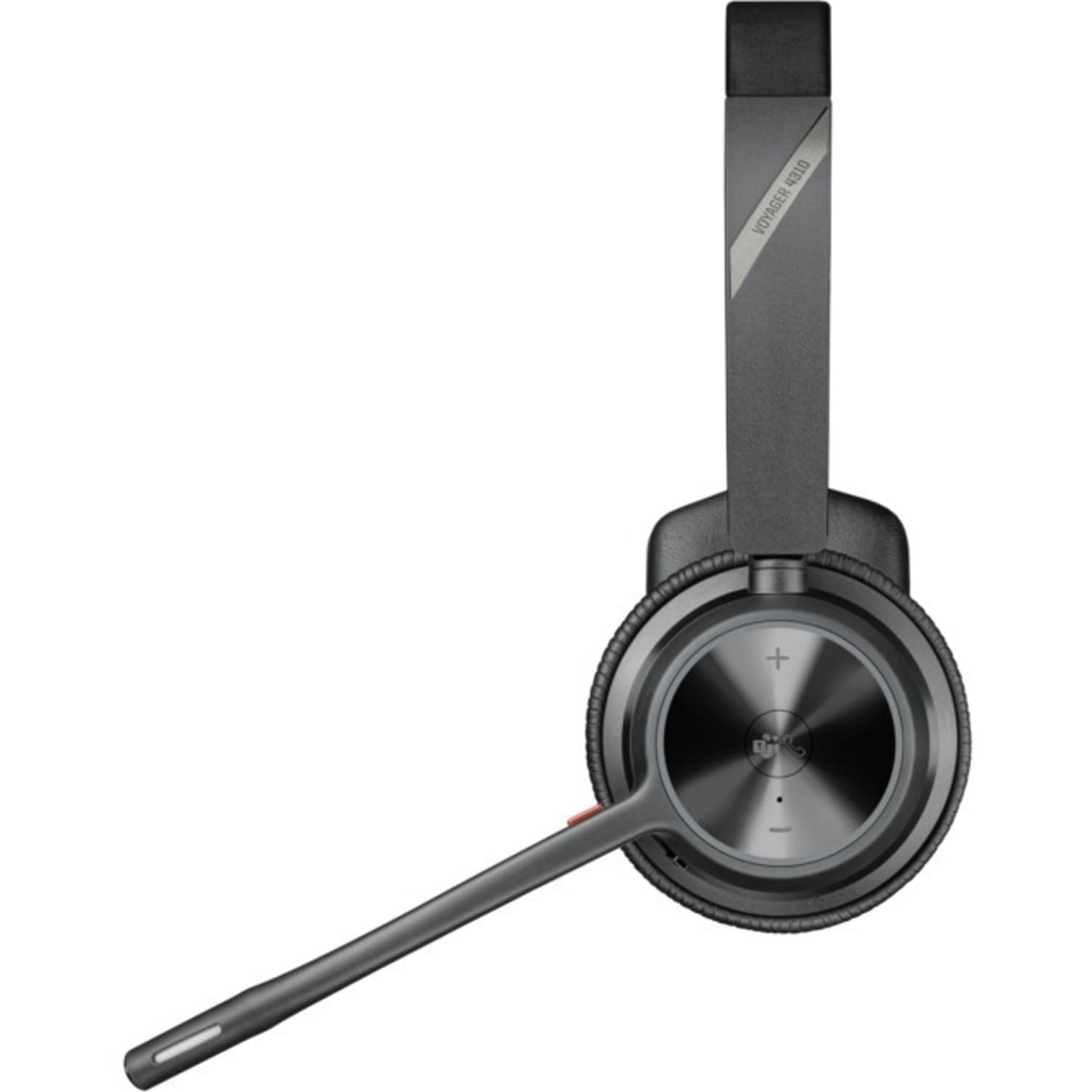 Poly Voyager 4300 UC 4310 Headset - Mono - USB Type A - Wireless - Bluetooth - 164 ft - 20 Hz - 20 kHz - On-ear - Monaural - Ear-cup - MEMS Technology, Electret Condenser Microphone - Black - Image 3