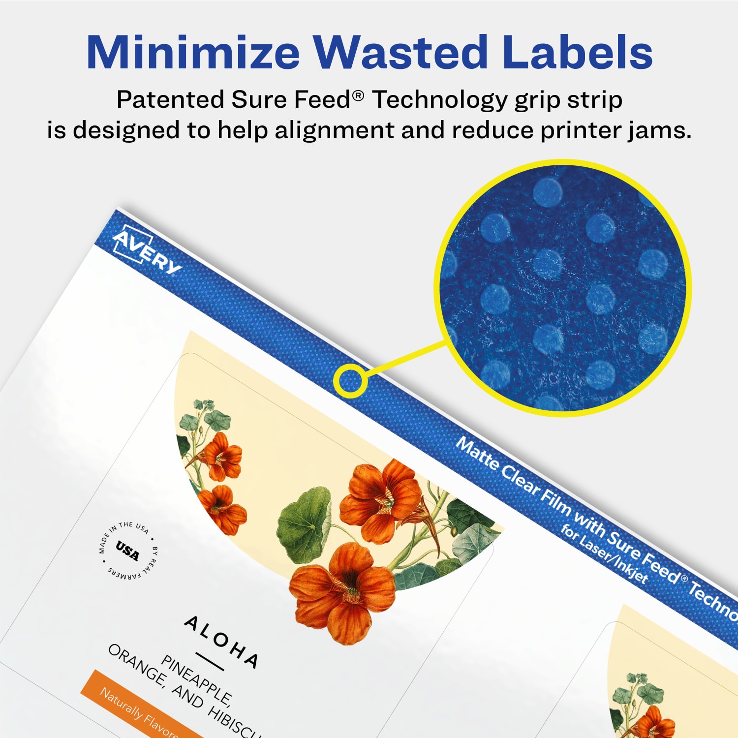 Avery Permanent Labels With Sure Feed, 94109-CMF100, Square, 2-3/4in x 2-3/4in, Matte Clear, Pack Of 600 - Image 5