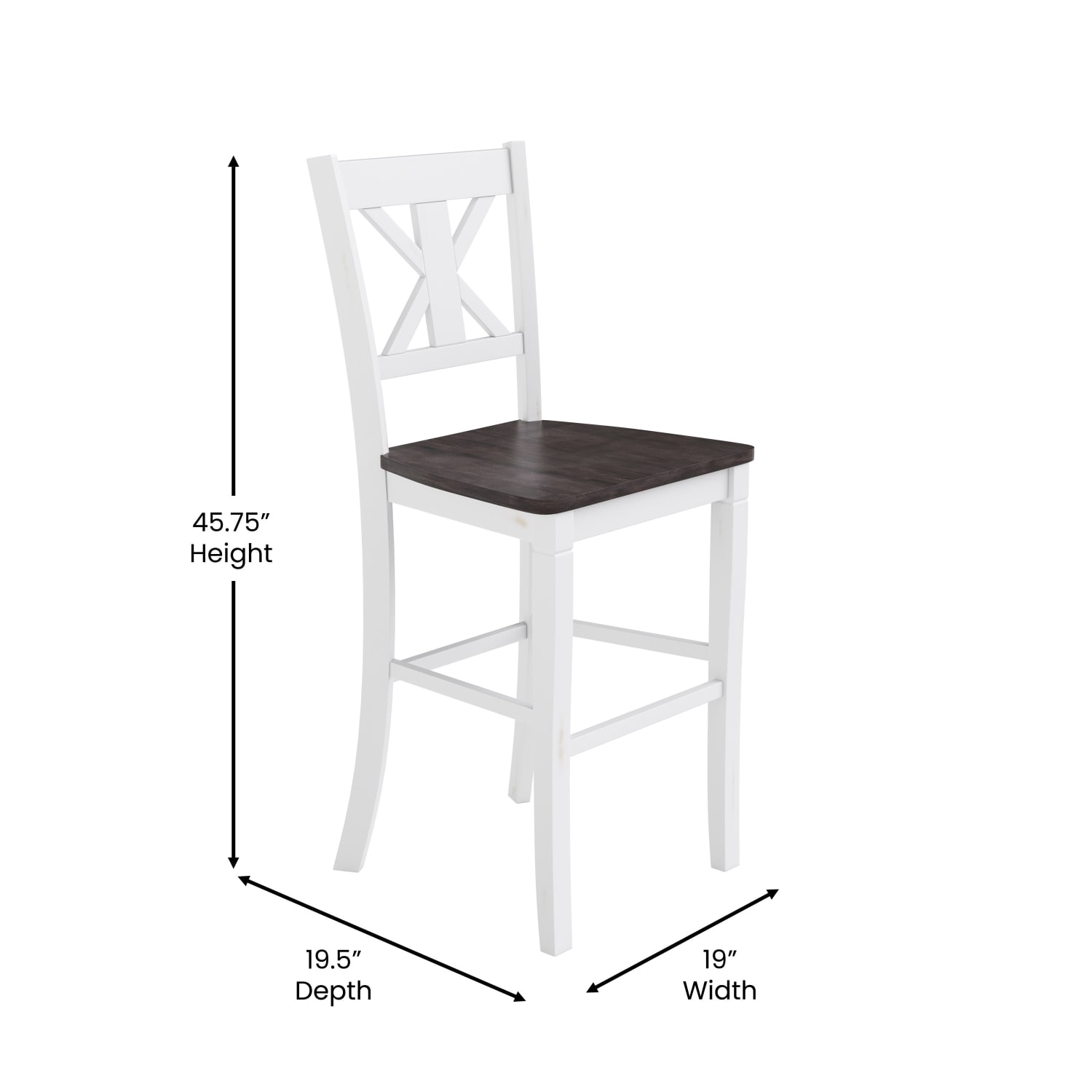 Flash Furniture Gwendolyn Set of 2 Commercial Grade Solid Wood Modern Farmhouse Counter Height Barstool White Wash PopularChairscom Flash Furniture Gwendolyn Set of 2 Commercial Grade Solid Wood Modern Farmhouse Counter Height Barstool White Wash PopularChairscom