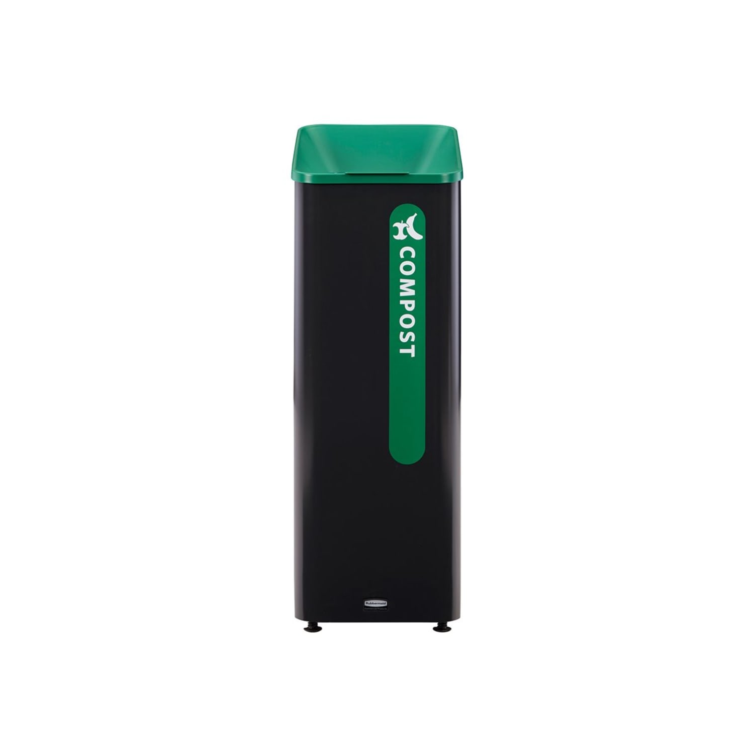 Rubbermaid Commercial Products Sustain Compost - Trash can - funnel lid - 15 gal - plastic - green - Image 3