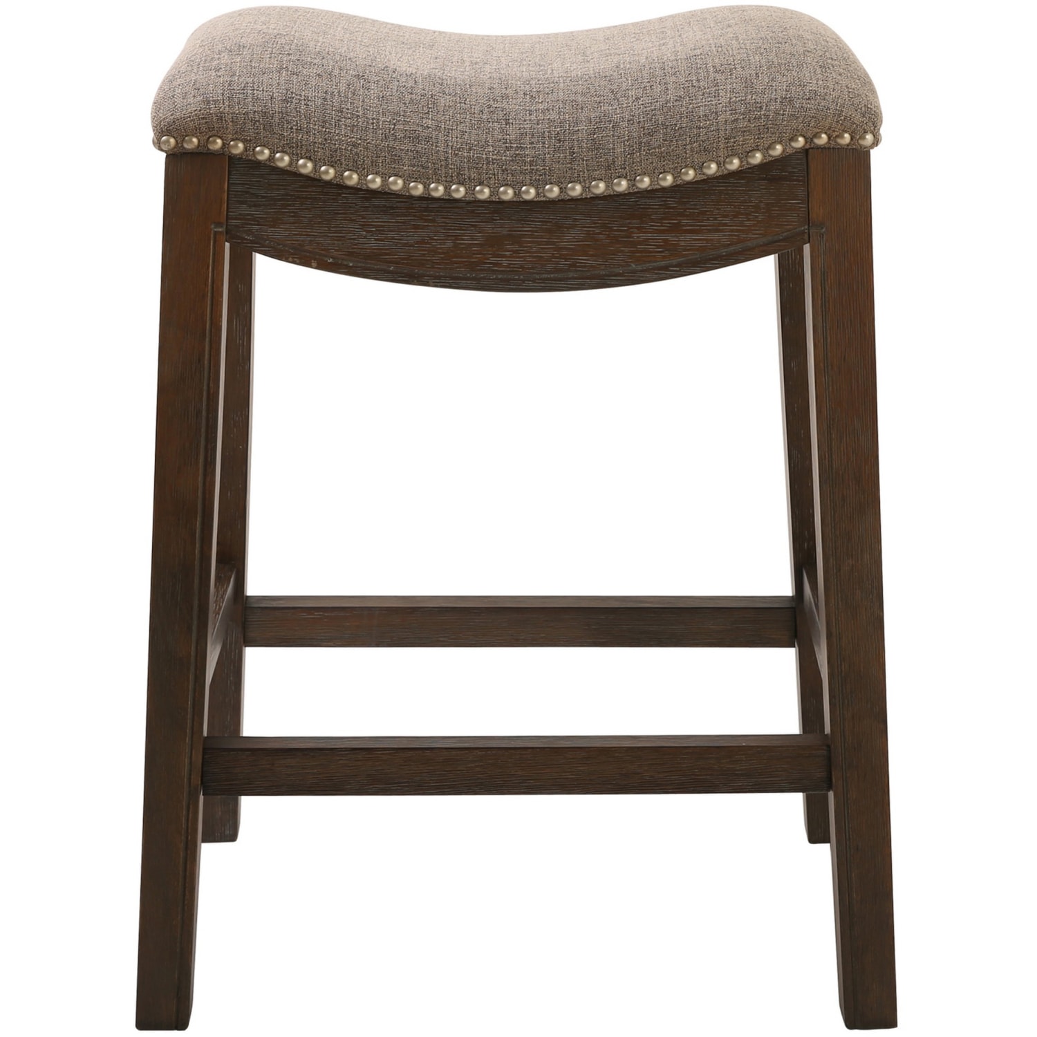 New Ridge Home Goods Saddle Style Counter Stool Weathered GrayCobble PopularChairscom