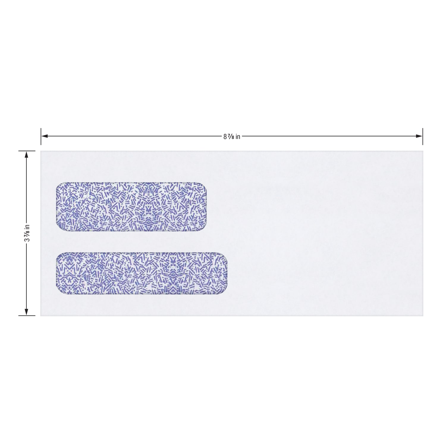 Office Depot Brand #9 Security Envelopes, Double Window, 3-7/8in x 8-7/8in, Gummed Seal, White, Box Of 500 - Image 3