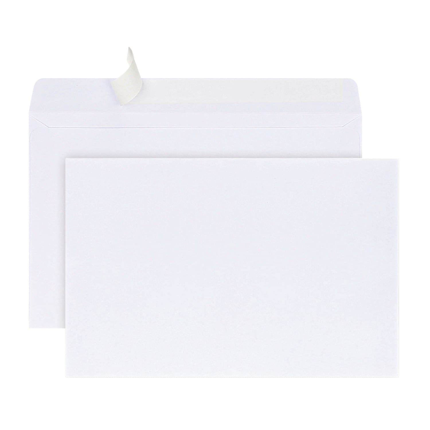 Office Depot Brand Greeting Card Envelopes, A9, 5-3/4in x 8-3/4in, Clean Seal, White, Box Of 100