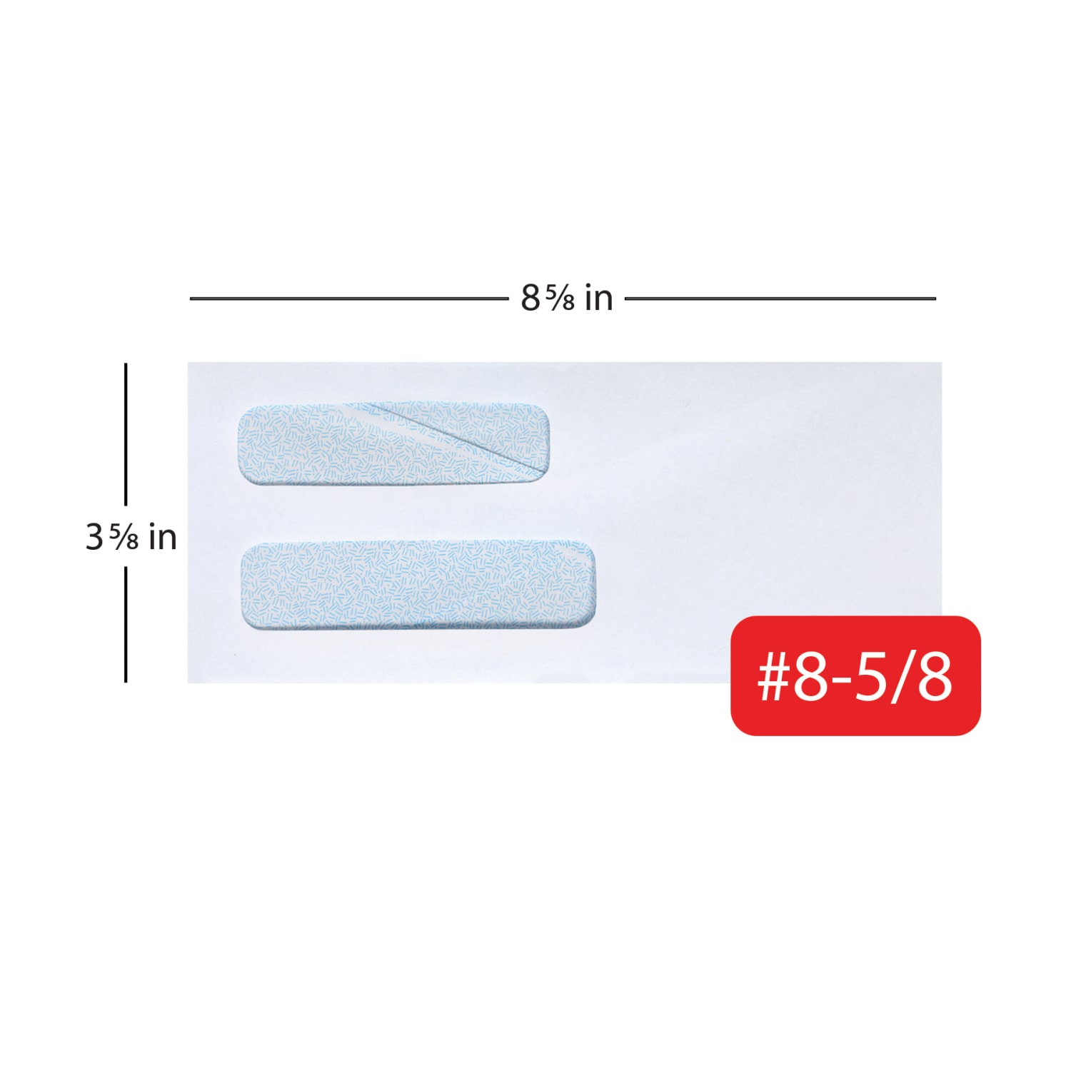 Office Depot Brand #8 5/8 Security Envelopes, Double Window, 3-5/8in x 8-5/8in, Gummed Seal, White, Box Of 500 - Image 4