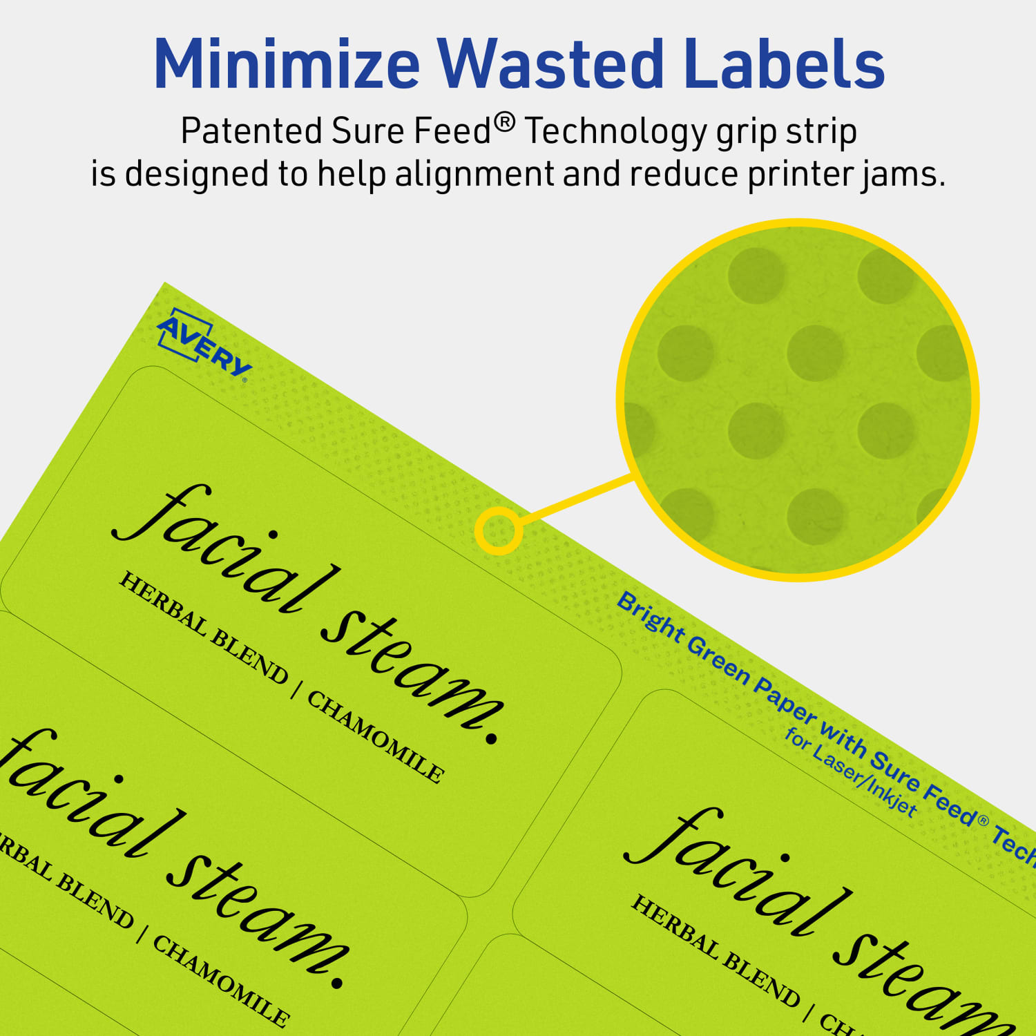 Avery Printable Labels With Sure Feed Technology, 94207-BGP80, Rectangle, 2in x 4in, Matte Bright Green, Pack of 800 - Image 5