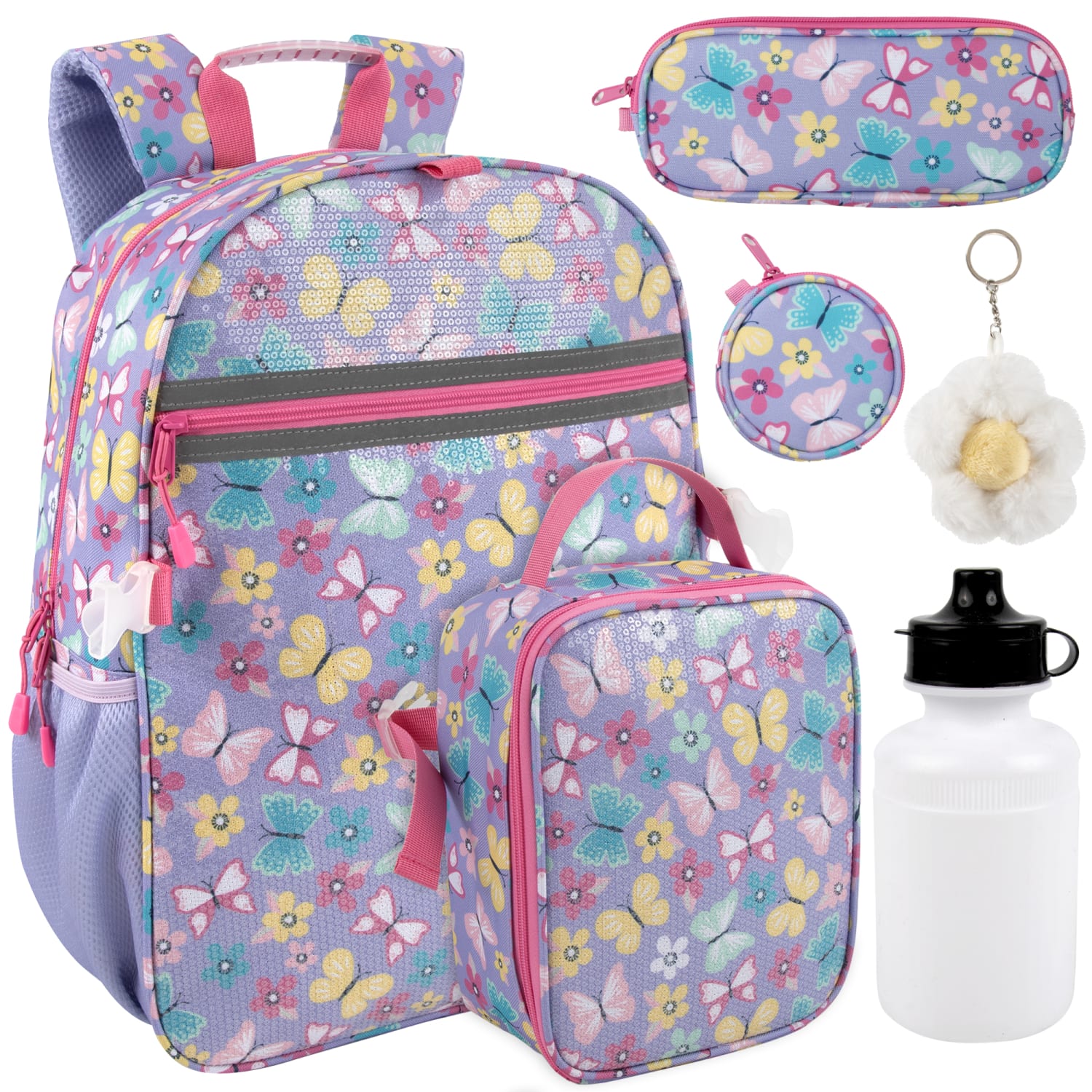 Trailmaker 6-in-1 Backpack Set, Purple Butterfly, Total Qty 1 - Image 5