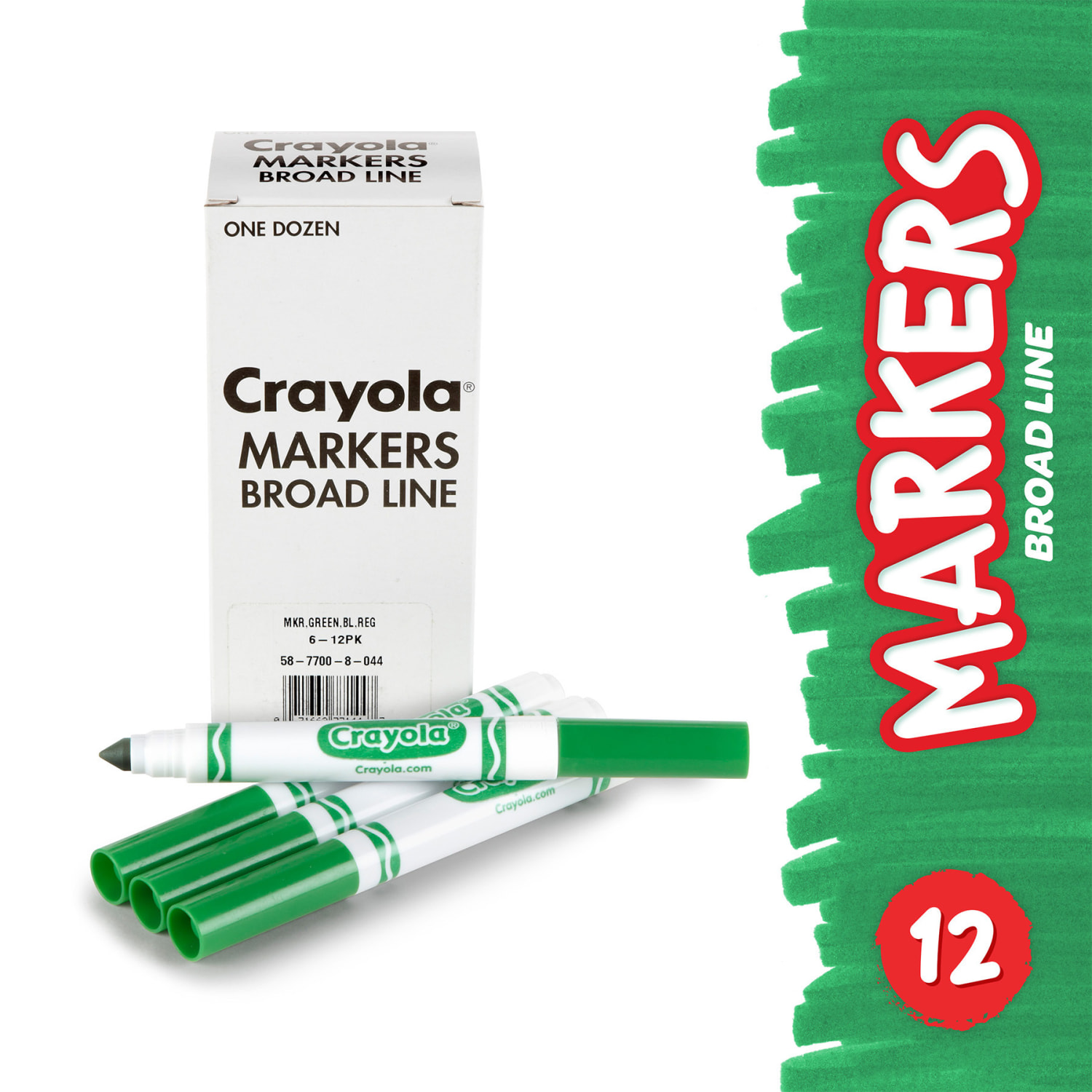 Crayola Bulk Markers, Conical Tip, Green, 12 Per Pack, Set Of 3 Packs - Image 4