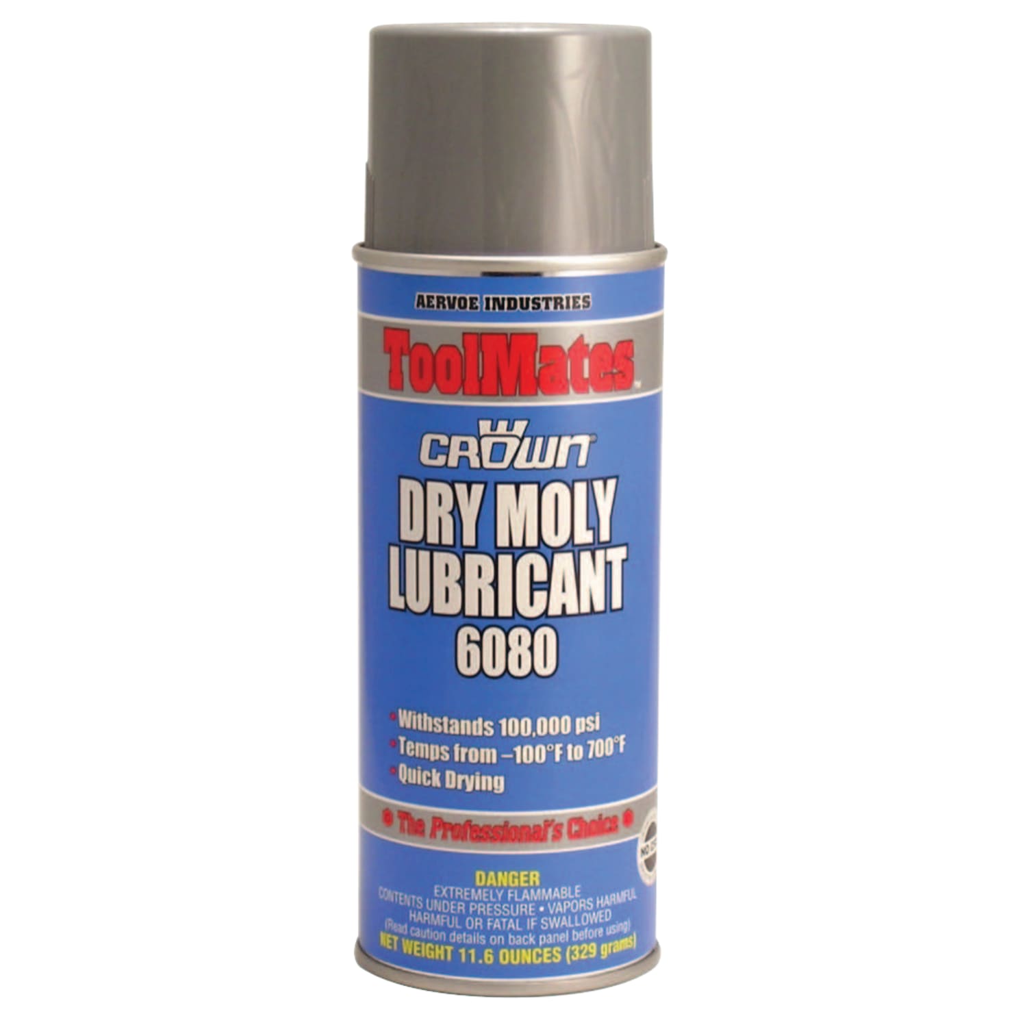 Crown Dry Moly Lubricant Aerosol Spray, 11.6 Oz, Pack Of 12 Cans - Image 3