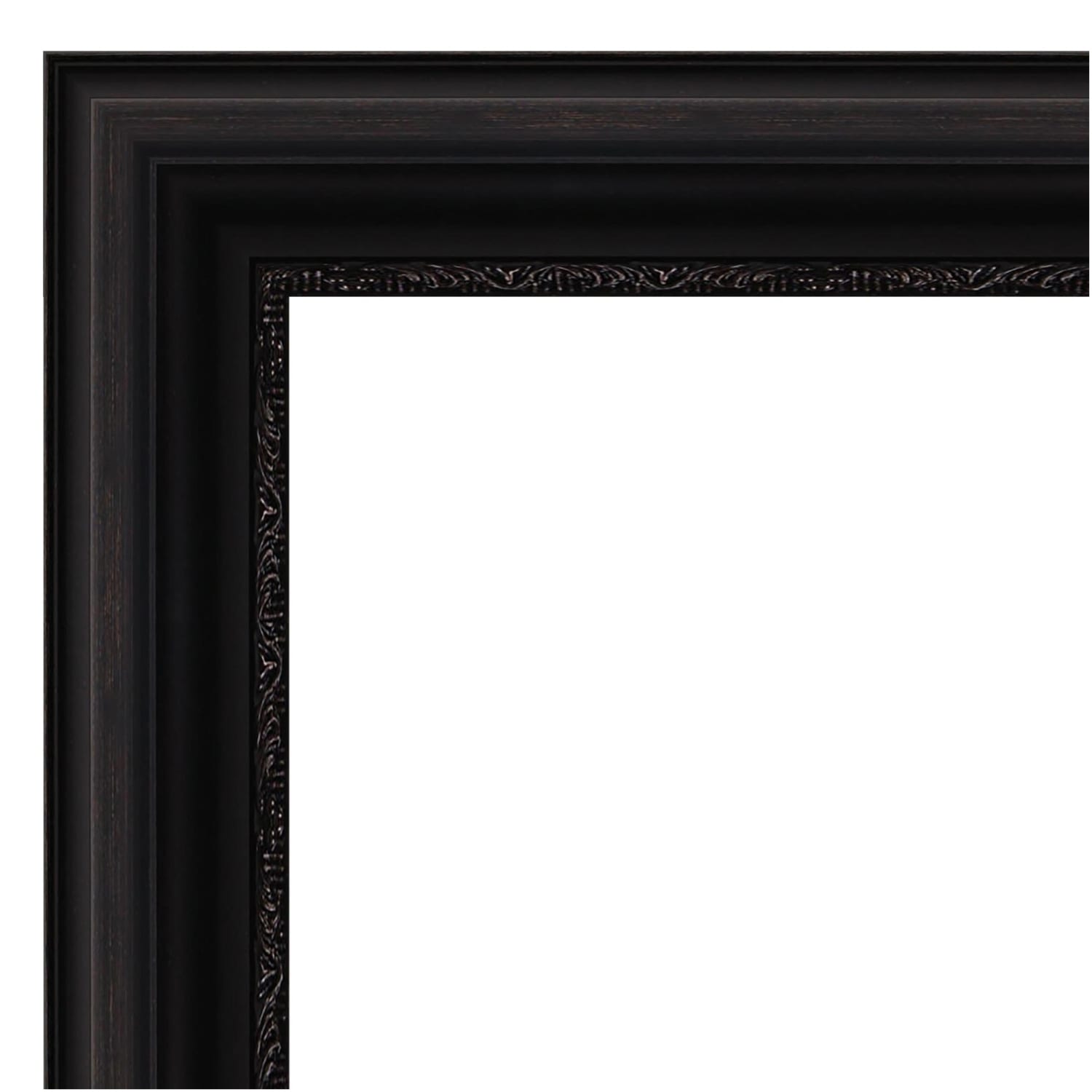 Amanti Art Non-Magnetic Cork Bulletin Board, 36in x 18in, Natural, Parlor Black Plastic Frame - Image 5