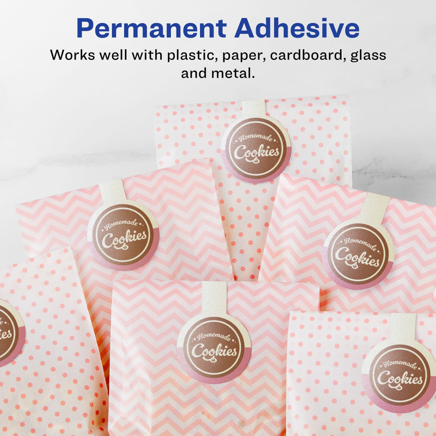 Avery Pearlized Permanent Labels With Sure Feed, 94115-PIP100, Lollipop, 1in x 4in, Ivory, Pack Of 800 Labels - Image 4