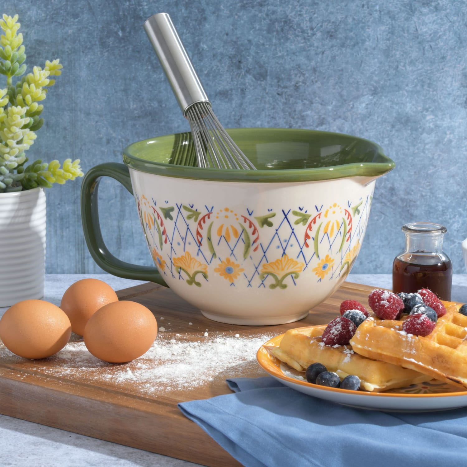 Gibson Laurie Gates Tierra Batter Bowl, 2 Qt, Green - Image 4