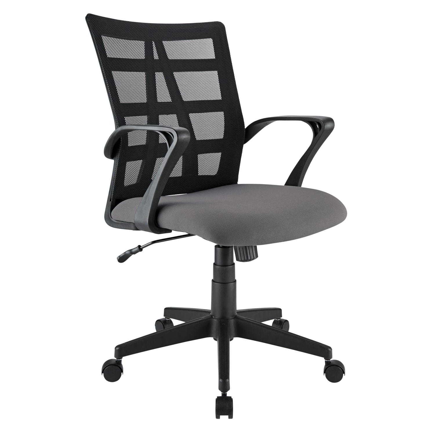 Realspace Jaxby Mesh Mid Back Task Office Chair BlackGray BIFMA Compliant PopularChairscom