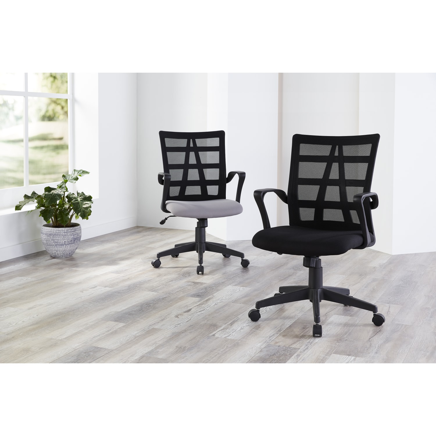 Realspace Jaxby Mesh Mid Back Task Office Chair BlackGray BIFMA Compliant PopularChairscom