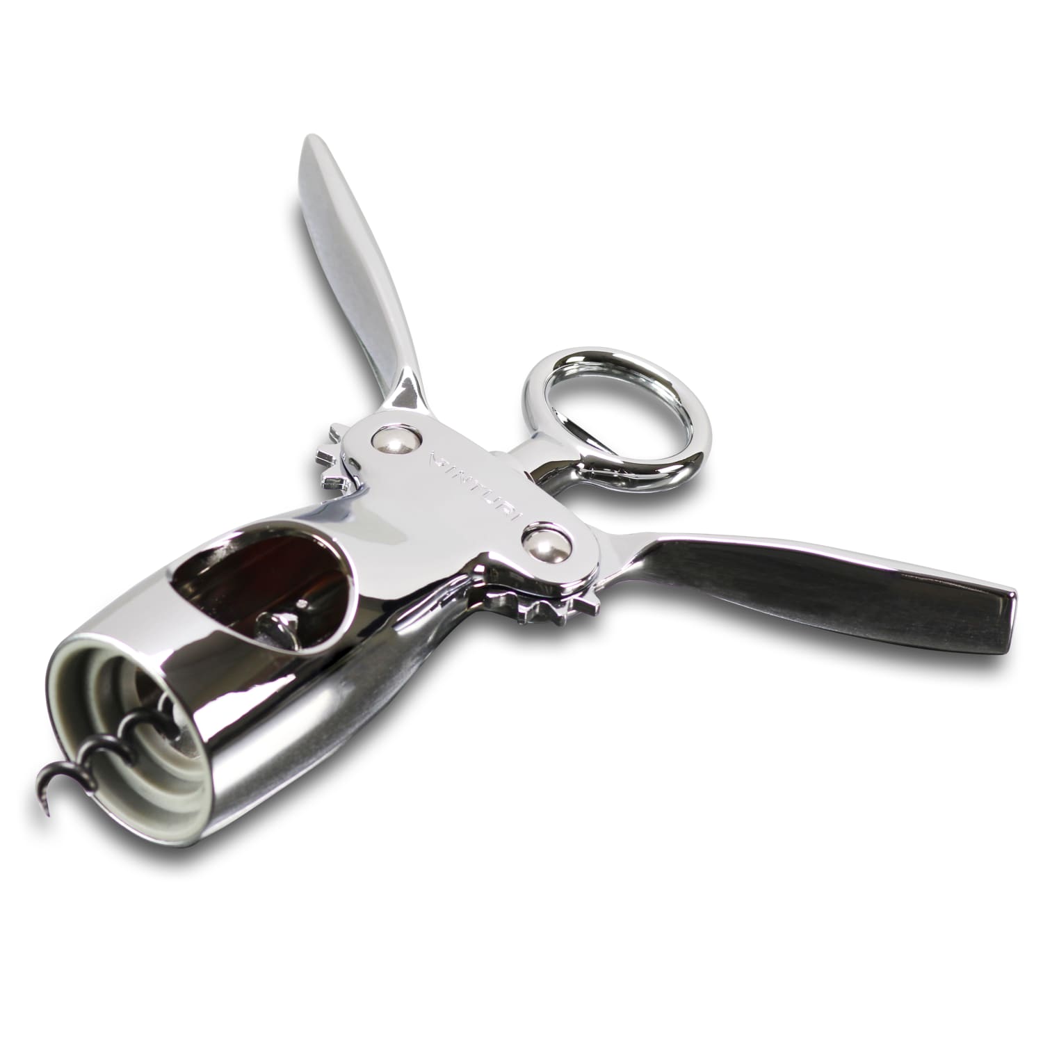 Edgecraft Vinturi Die Cast Winged Wine Opener, Chrome - Image 3