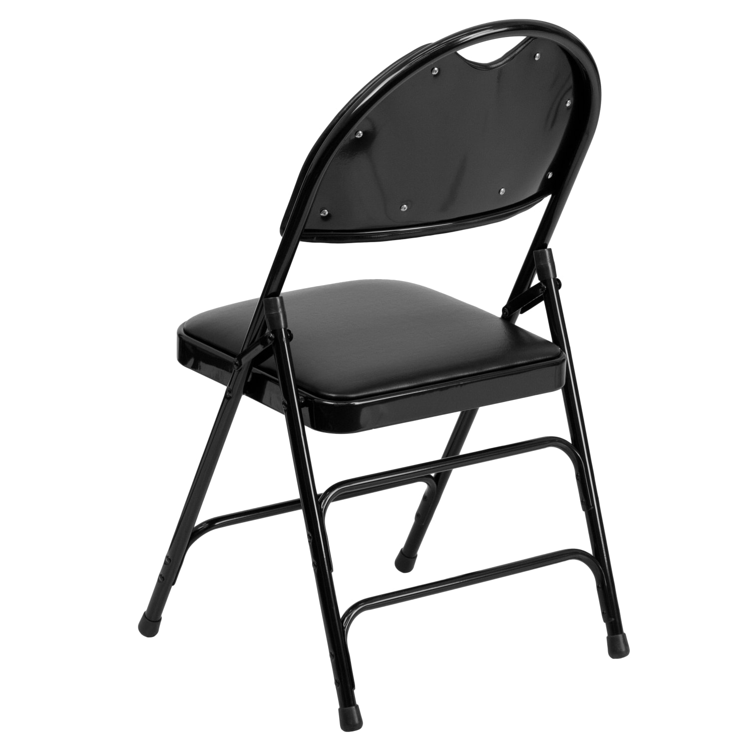 Flash Furniture HERCULES Series Extra-Large Ultra-Premium Triple-Braced Metal/Vinyl Folding Chairs With Easy-Carry Handles, Black, Pack Of 2 Chairs - Image 9