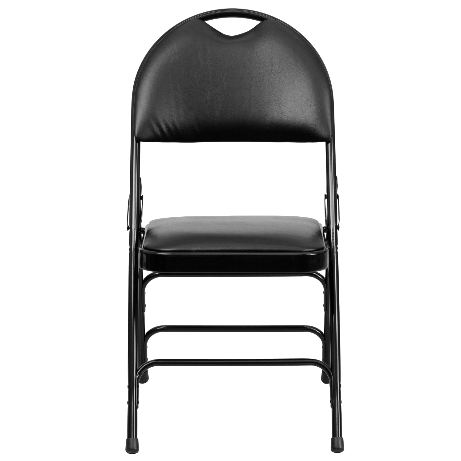 Flash Furniture HERCULES Series Extra-Large Ultra-Premium Triple-Braced Metal/Vinyl Folding Chairs With Easy-Carry Handles, Black, Pack Of 2 Chairs - Image 13