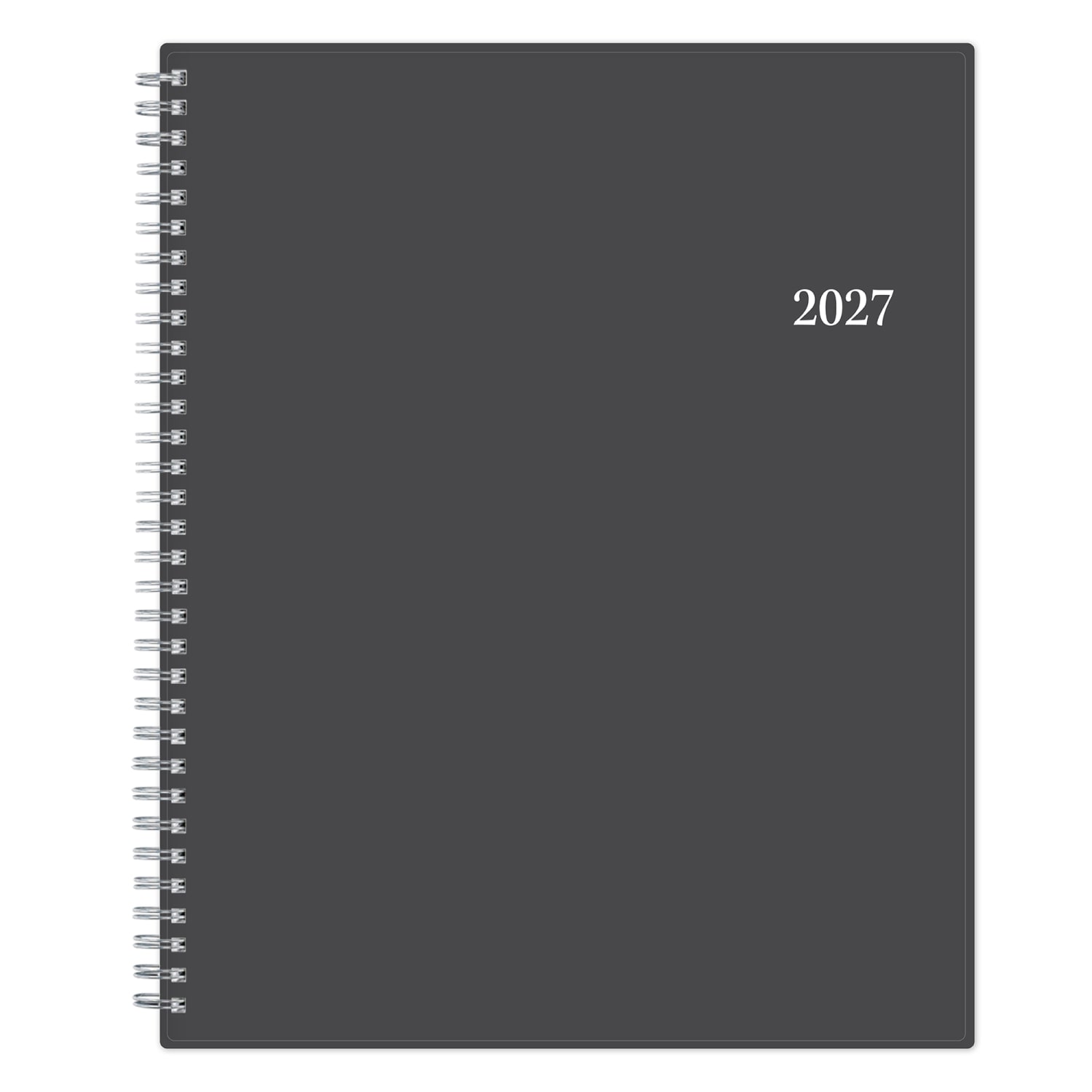 2027 Blue Sky Passages/Charcoal Metallic Weekly/Monthly Planning Calendar, 8.5x11, Safety Wirebound Safety, 100008
