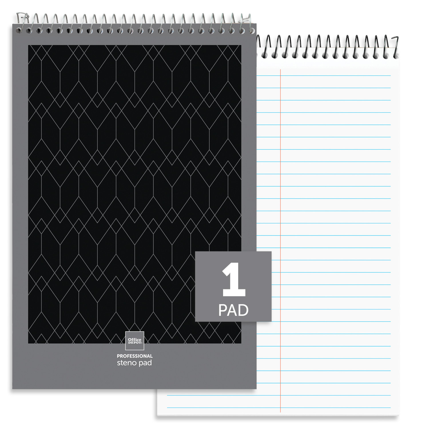 Office Depot Brand Professional Steno Book, 6in x 9in, Gregg Ruled, 100 Sheets, White - Image 3