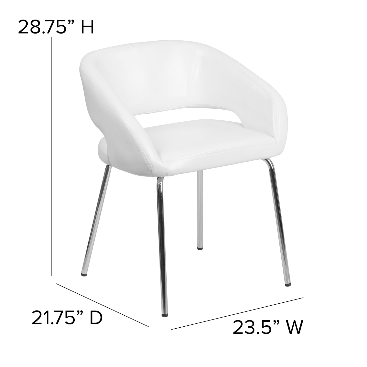 Flash Furniture Fusion Contemporary LeatherSoft Faux Leather Side Reception Chair White PopularChairscom Flash Furniture Fusion Contemporary LeatherSoft Faux Leather Side Reception Chair White PopularChairscom