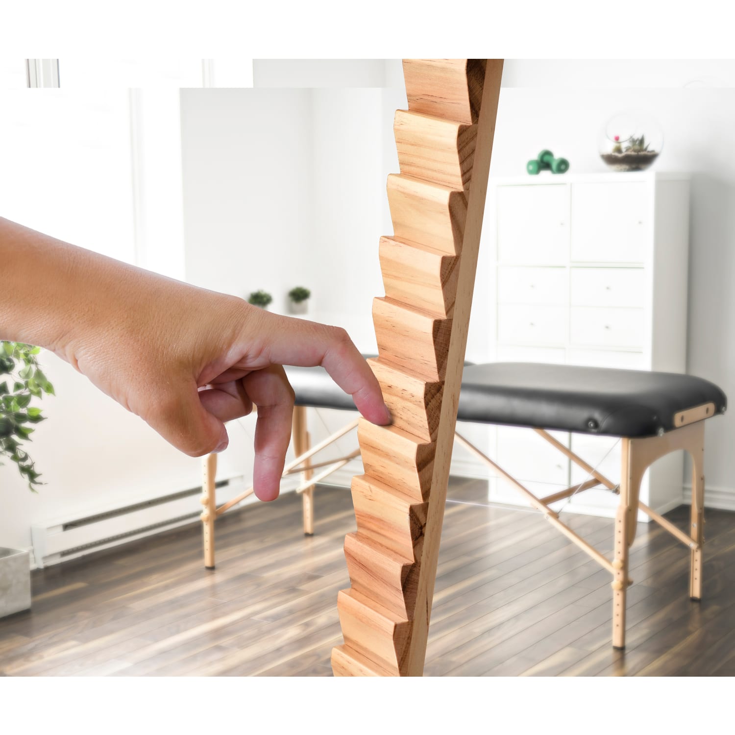 Alpine AdirMed Finger & Shoulder Ladders, 53-15/16inH x 2inW x 1inD, Pine, Pack Of 2 Ladders - Image 6