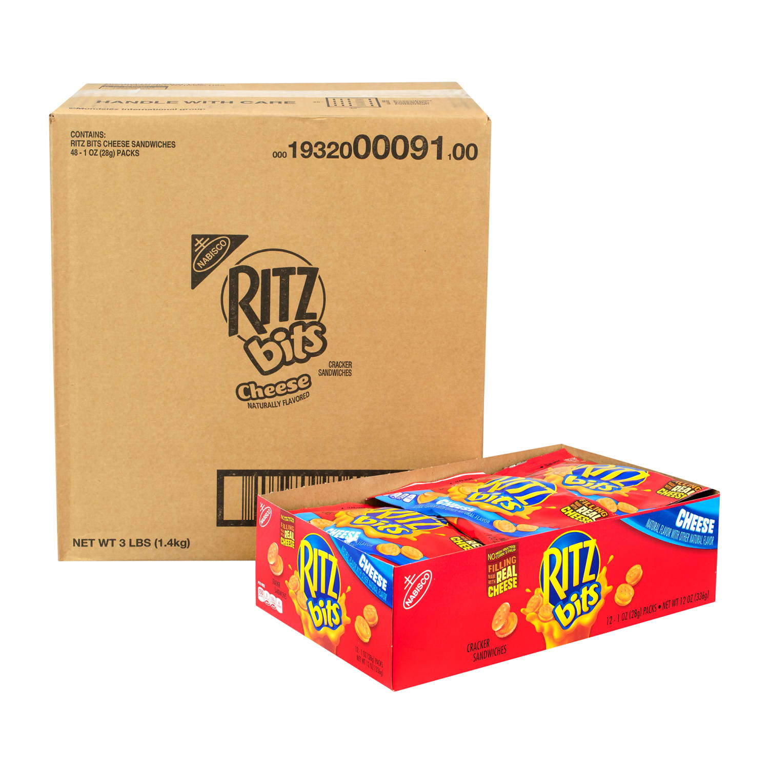 RITZ Bits Cheese Sandwich Crackers, 1 Oz Pouch, Box Of 48 Pouches - Image 6