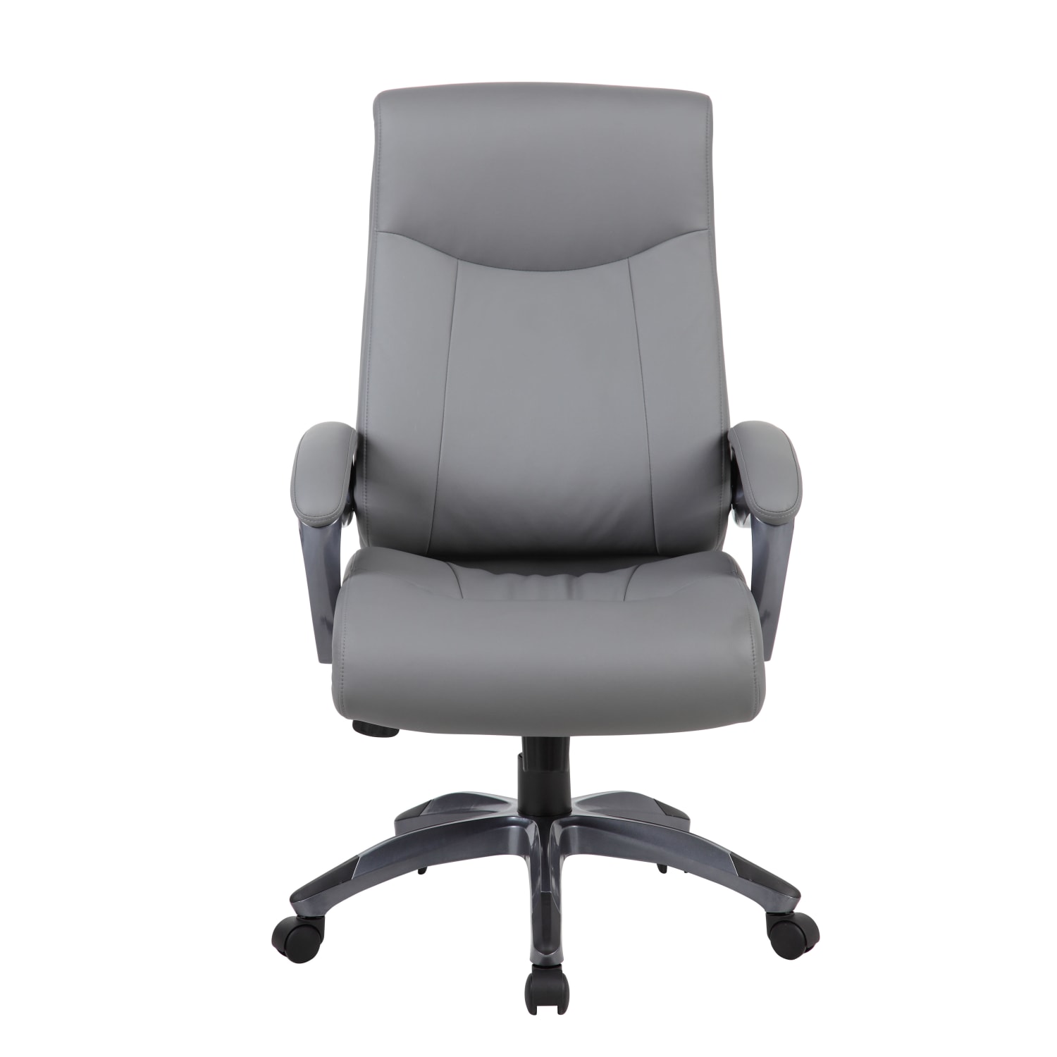 Boss Office Products Ergonomic High-Back Chair, Gray/Gun Metal - Image 4