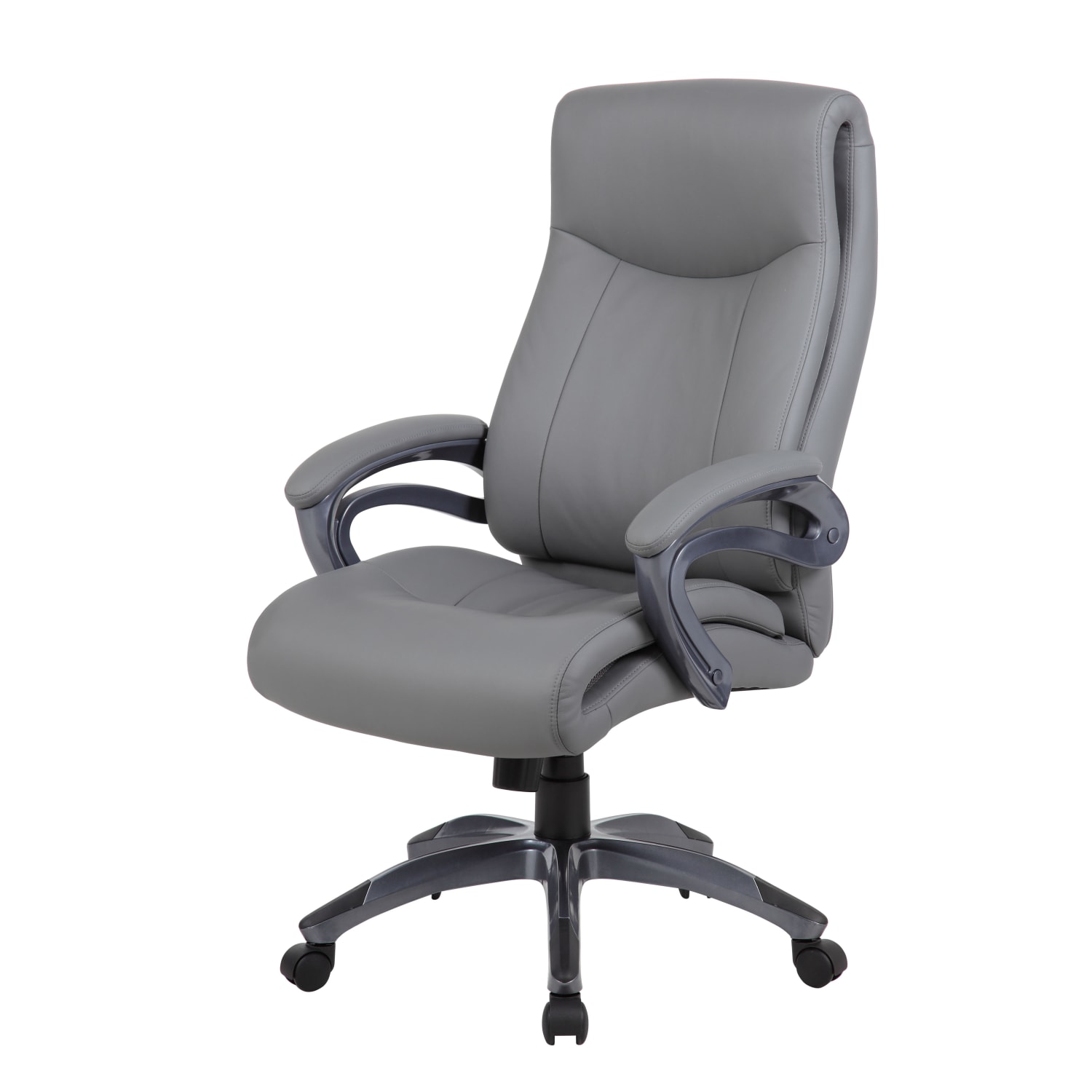 Boss Office Products Ergonomic High-Back Chair, Gray/Gun Metal - Image 5