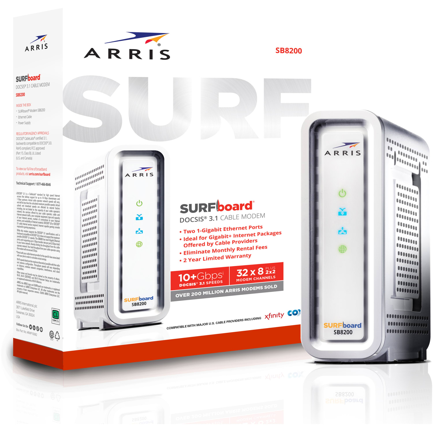 ARRIS SURFboard SB8200 DOCSIS 3.1 Cable Modem, 1000205 - Image 3