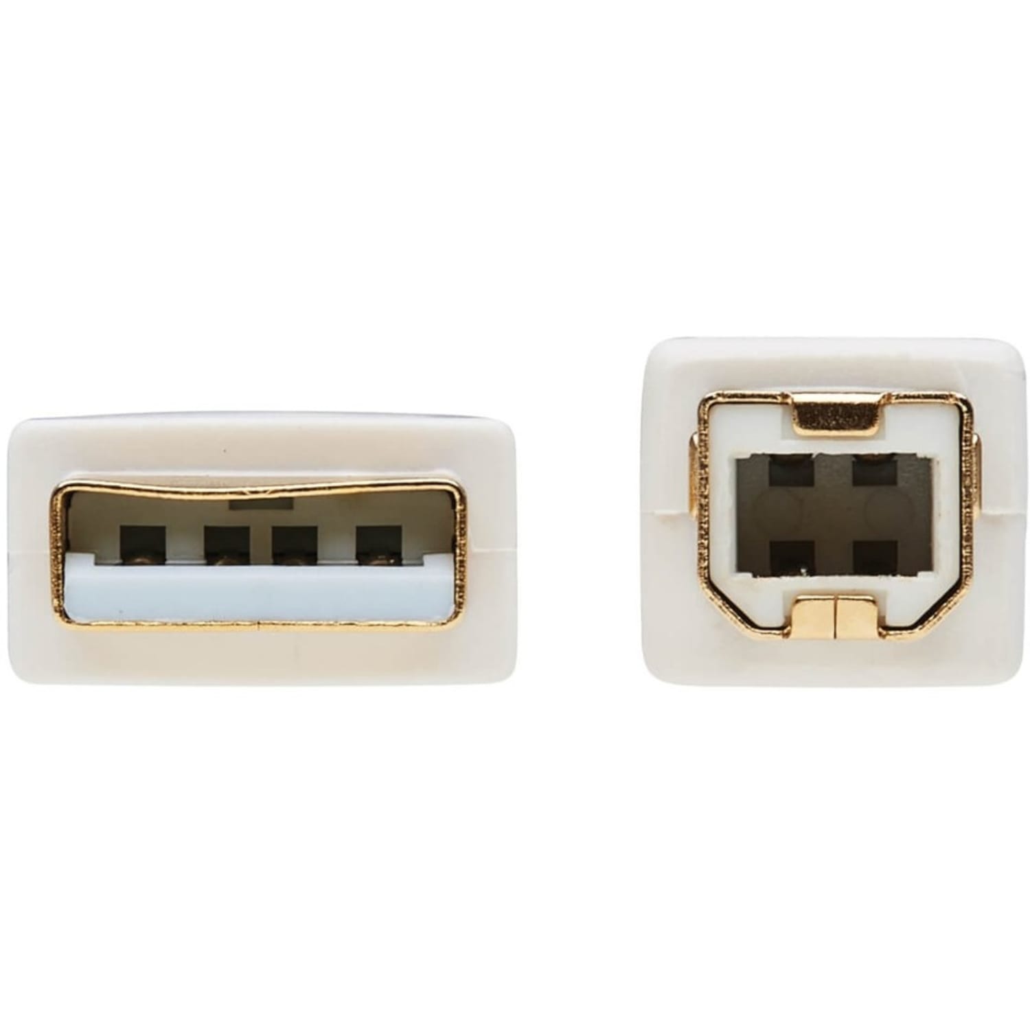 Tripp Lite Safe-IT USB-A to USB-B Antibacterial Cable M/M, USB 2.0, White, 10 ft. - 10 ft USB/USB-B Data Transfer Cable - First End: 1 x Type A Male USB - Second End: 1 x Type B Male USB - 480 Mbit/s - White - Image 6