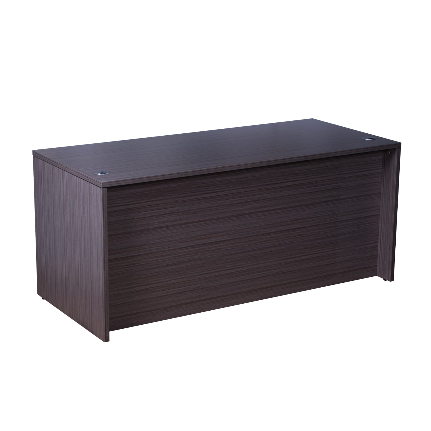 Boss Office Products Holland Suite Desk And Credenza With Dual File Storage Pedestals, Driftwood - Image 3