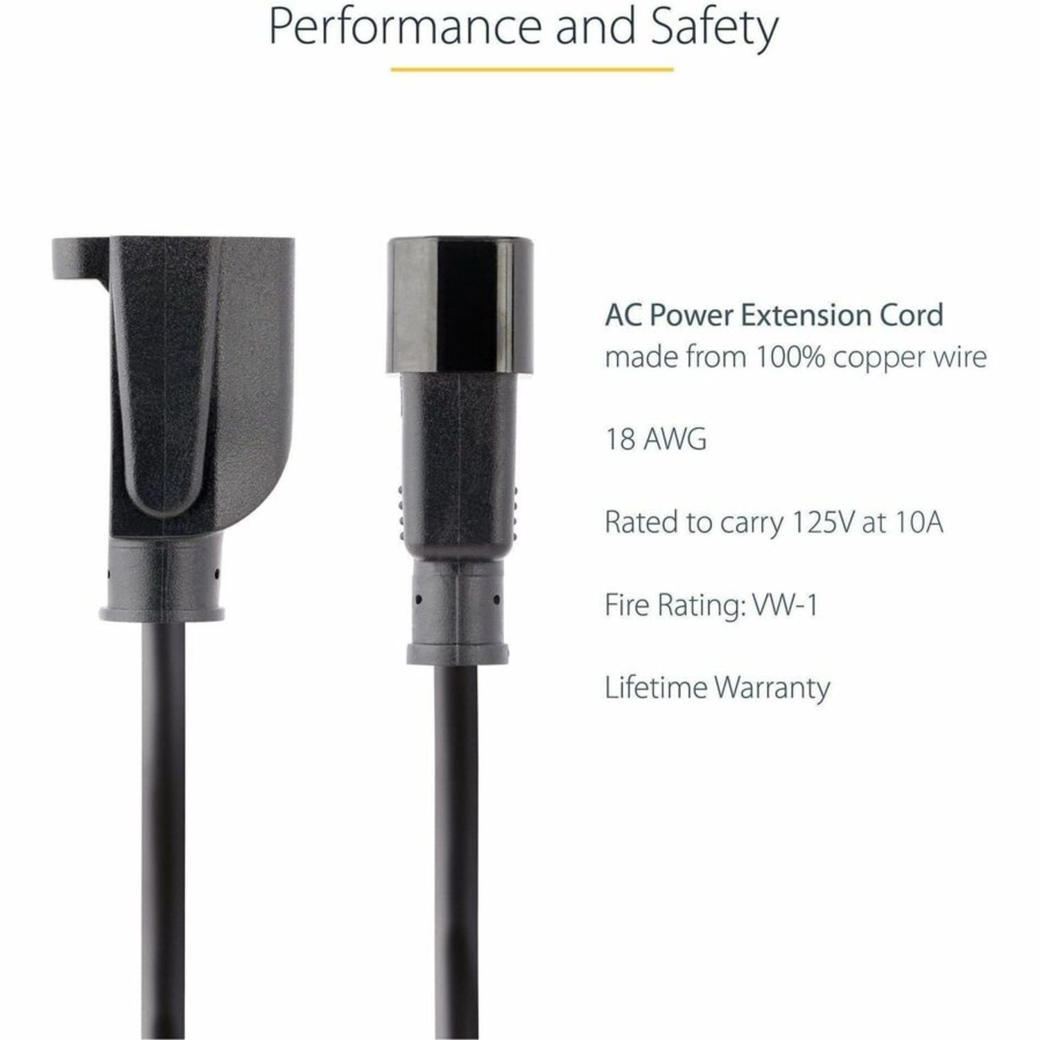 StarTech.com PAC100 Computer Power Cord, 1 ft - Image 6