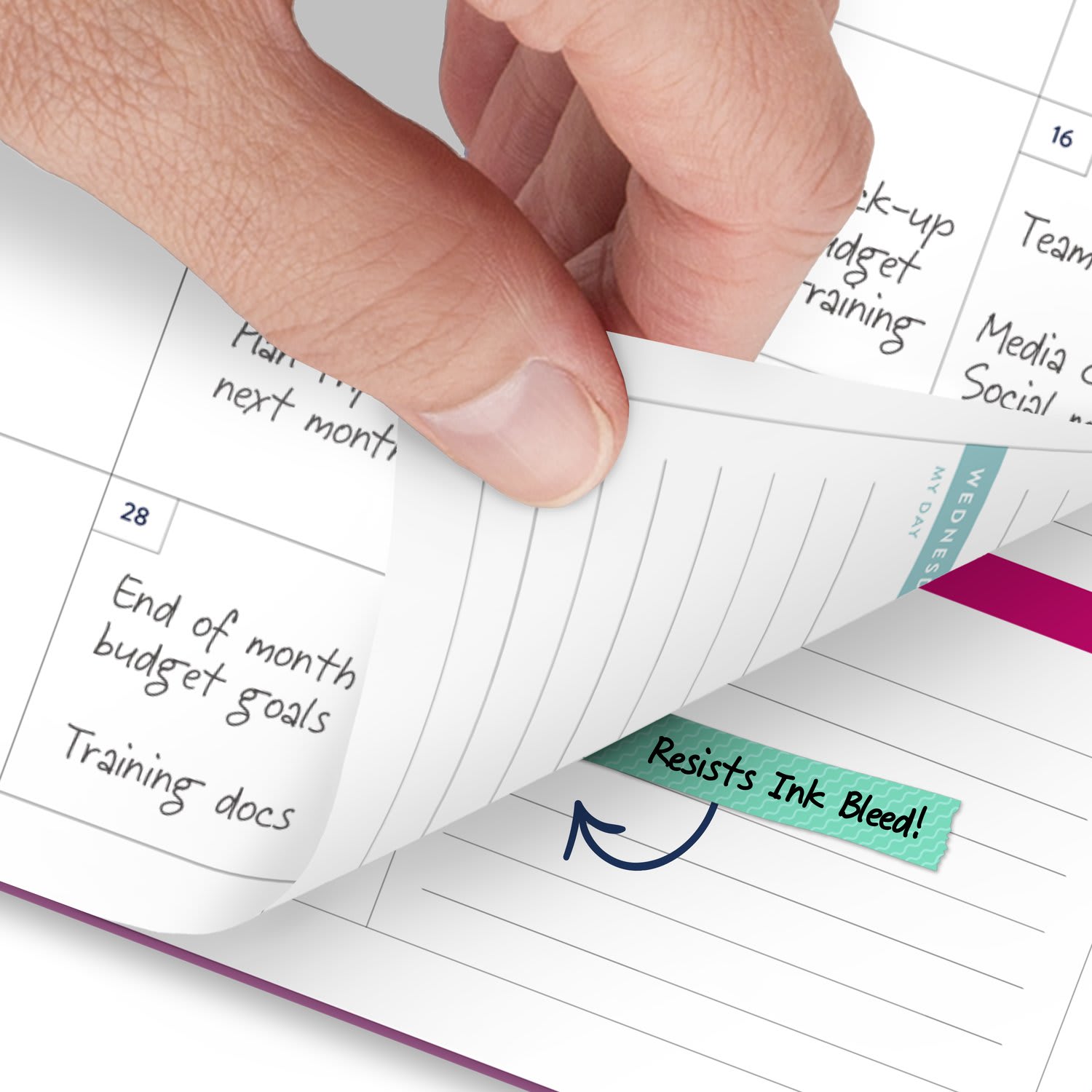 Simplified by Emily Ley for AT-A-GLANCE 2027 Weekly Monthly Planner, Nostalgia Pink, Medium, 7in x 8 3/4in - Image 5