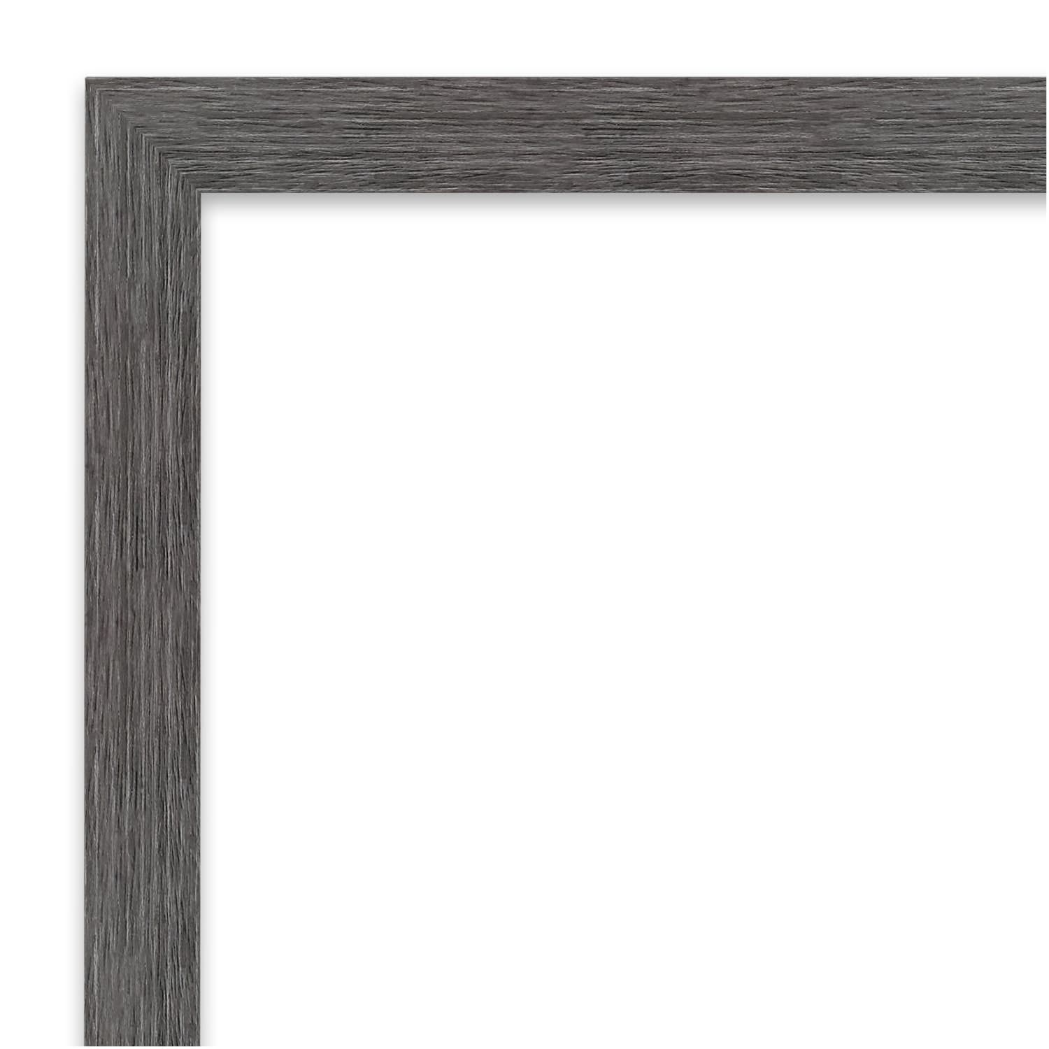 Amanti Art Non-Magnetic Cork Bulletin Board, 30in x 22in, Natural, Pinstripe Plank Gray Thin Plastic Frame - Image 5