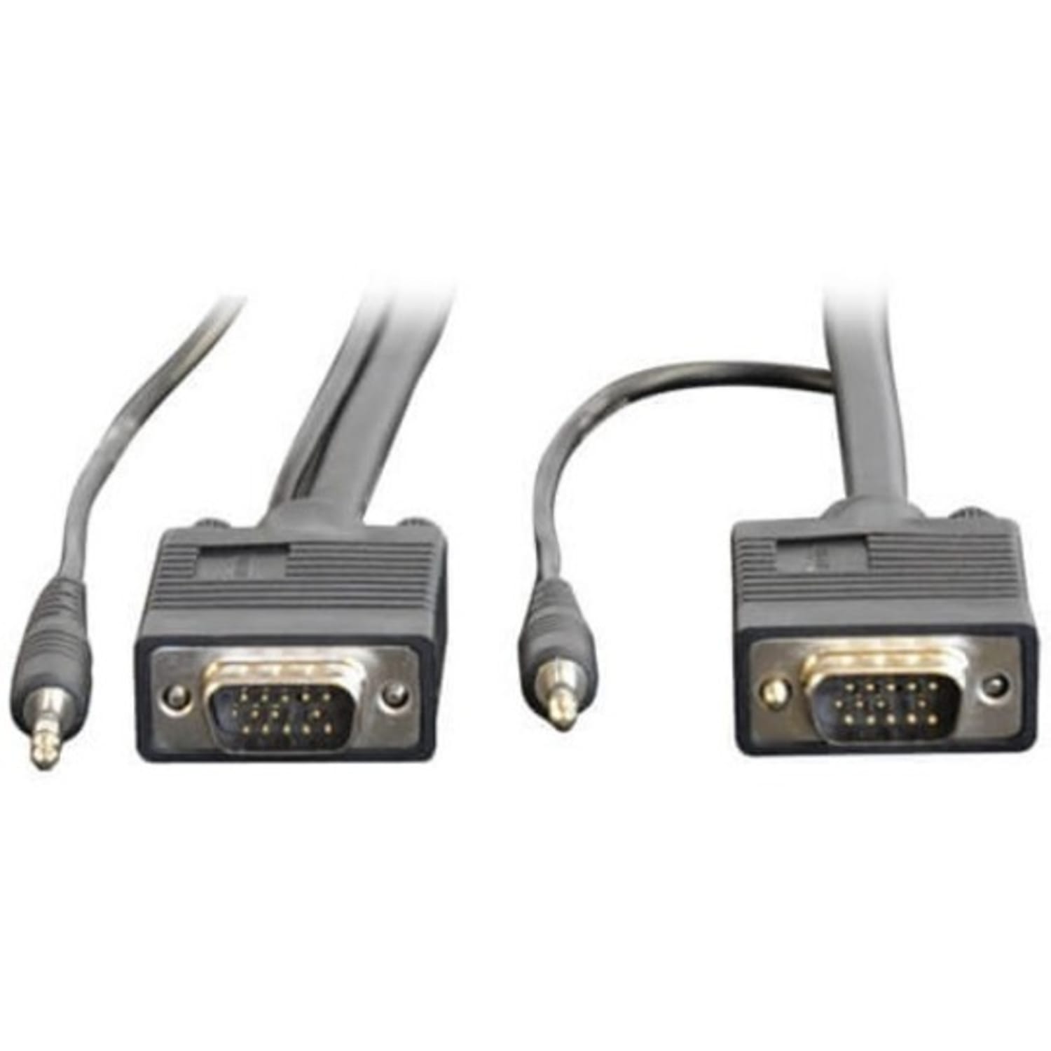 Eaton Tripp Lite Series VGA High-Resolution RGB Coaxial Cable with Audio (HD15 and 3.5mm M/M), 15 ft. (4.57 m) - P504015 - Image 4