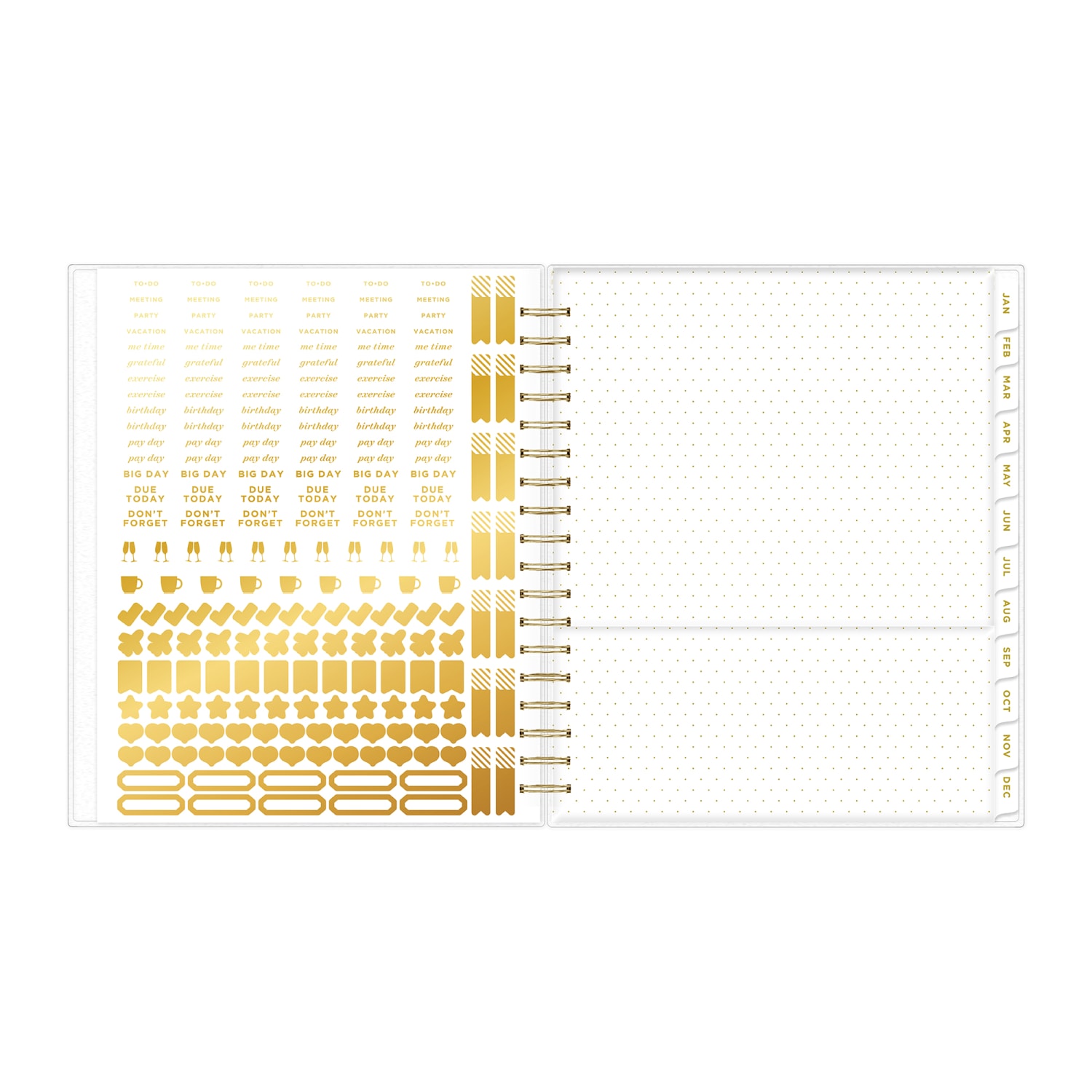 2027 Blue Sky Rugby Stripe Navy Daily/Monthly Planning Calendar, 8x10, 0%, Frosted PP, Jan-Dec, RY27 - Image 5
