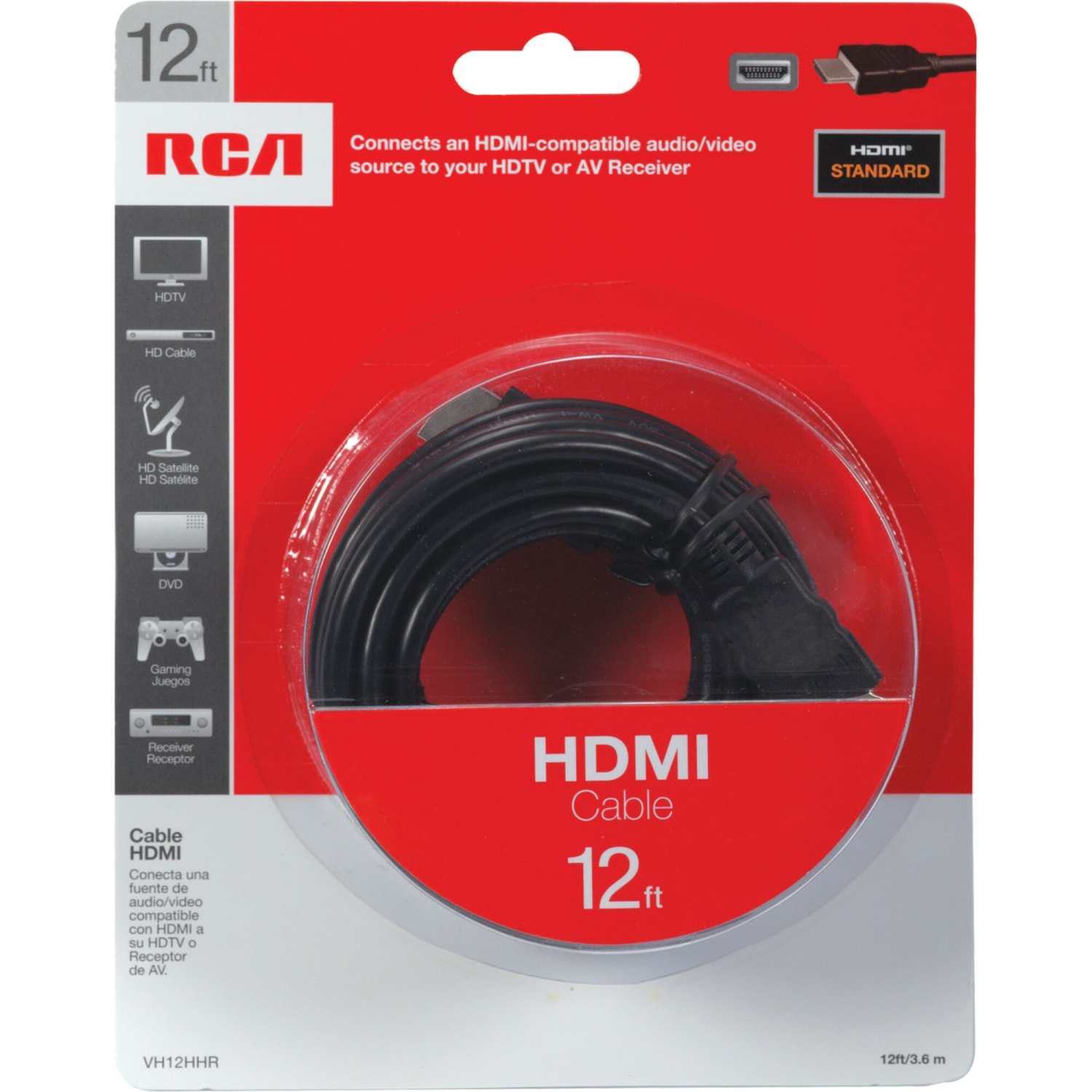 RCA - HDMI cable - HDMI male to HDMI male - 12 ft