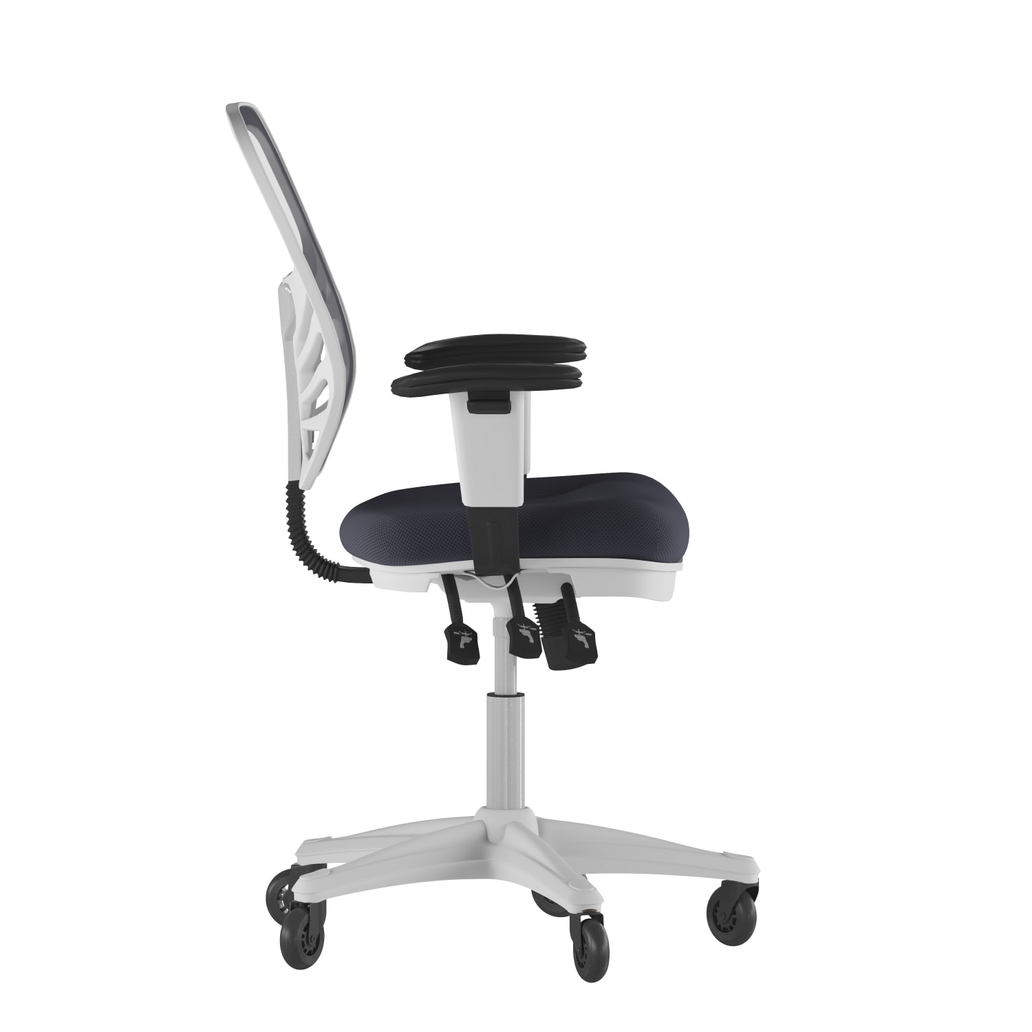 Flash Furniture Nicholas Ergonomic Mesh Mid Back Multifunction Executive Swivel Office Chair Dark GrayWhite PopularChairscom