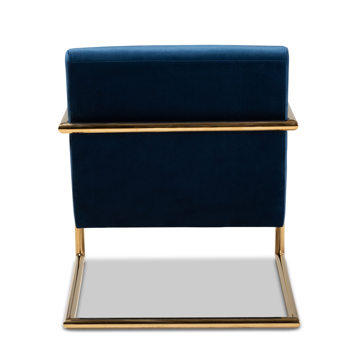 Baxton Studio 9926 Lounge Chair, Navy Blue - Image 5