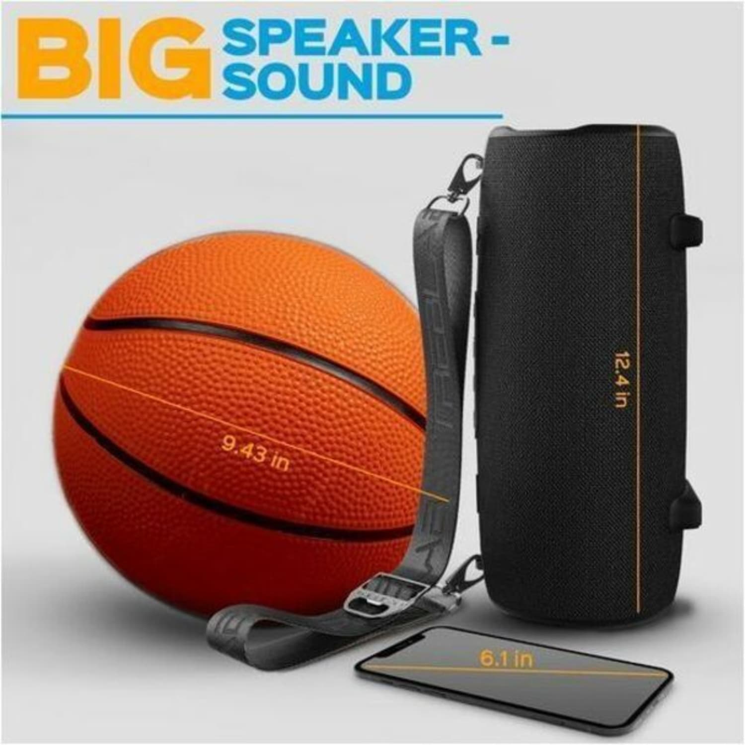 Treblab HD-Max Portable Bluetooth Speaker System - 50 W RMS - Black - 30 Hz to 16 kHz - TrueWireless Stereo - Battery Rechargeable - Image 5