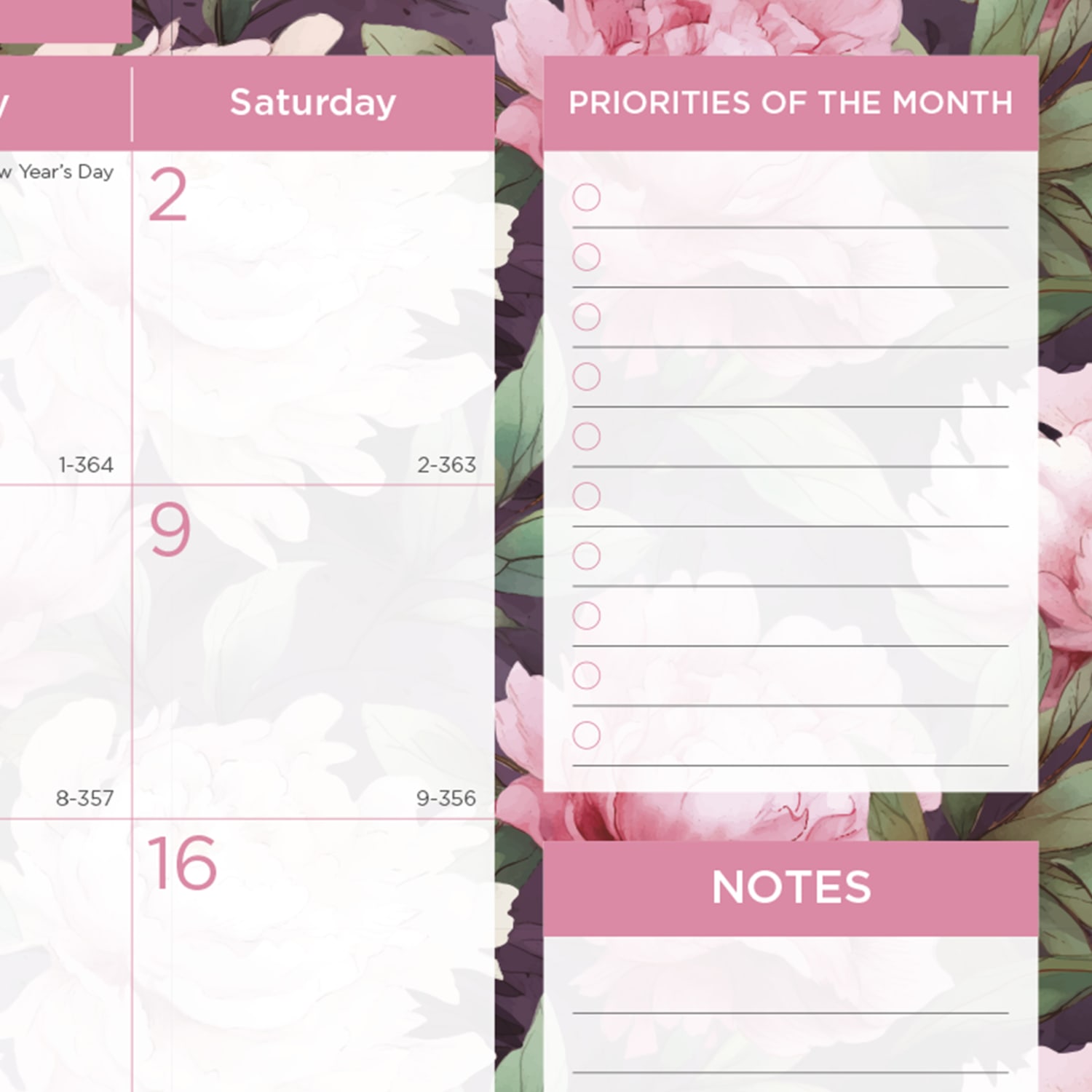 2027 Blueline Monthly Desk Pad Calendar, 22in x 17in, Pink, January To December, C193105, Total Qty 1 - Image 4