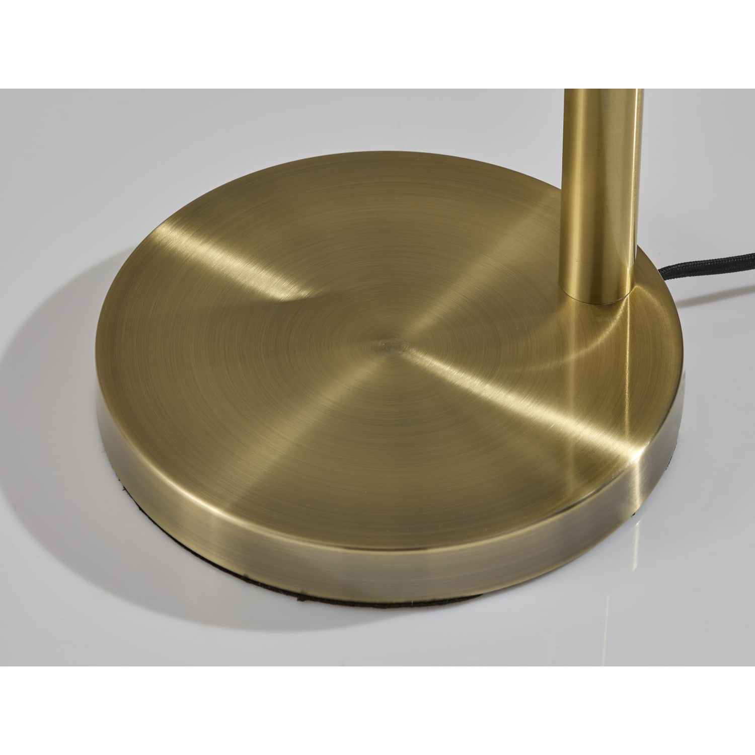 Adesso ADS360 Linis Floor Lamp, Antique Brass/White Glosted Glass Shade - Image 4