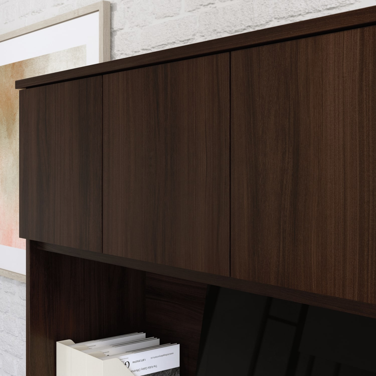 Sauder Affirm 60inW Desktop Hutch, Noble Elm - Image 6