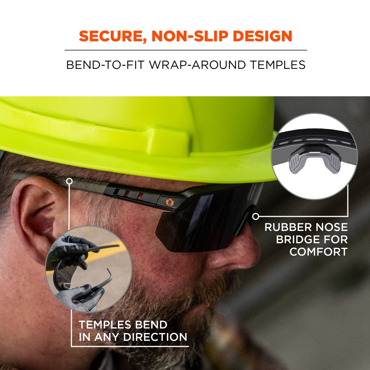 Ergodyne Skullerz AEGIR-AFASPZ Anti-Scratch And Enhanced Anti-Fog Safety Glasses, 1 Size, Matte Black/Smoke Lens - Image 6
