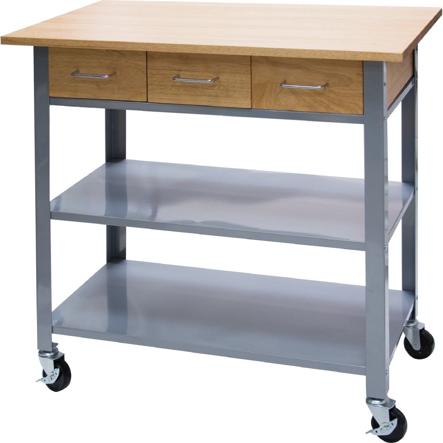 Vertiflex Countertop Serving Cart - Solid Wood - 34.3in Width x 19in Depth x 35.5in Height - Steel Frame - Assorted - Image 3